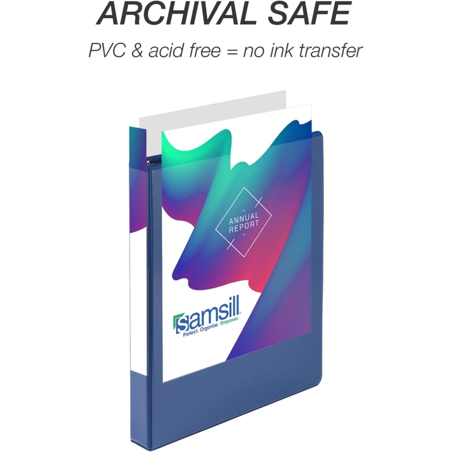 Samsill Durable 1 Inch Binder, , D Ring Customizable Clear View Cover, Fashion Assortment, 4 Pack, Each holds 225 Pages (MP46439) - 1in Binder Capacity - Letter - 8 1/2in x 11in Sheet Size - 225 Sheet Capacity - 1in Ring - 3 x D-Ring Fastener(s) - Image 6