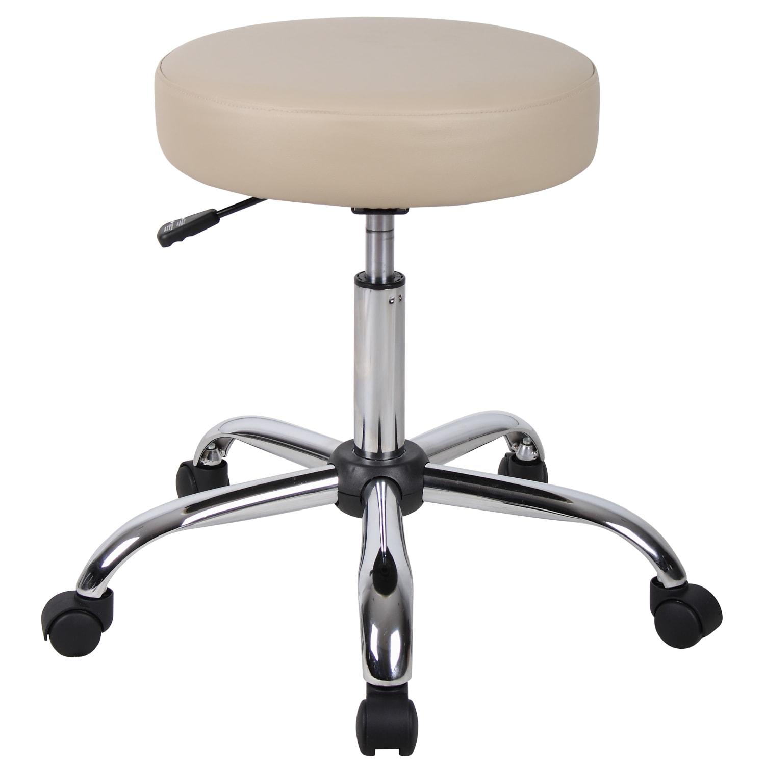 Boss Office Products Caressoft Medical Stool with Antimicrobial Protection BeigeChrome PopularChairscom