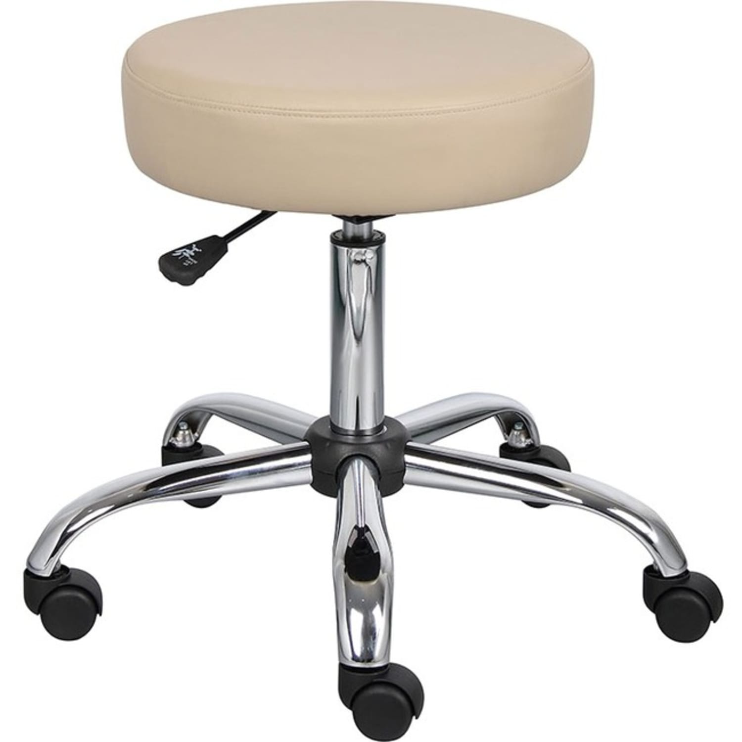 Boss Office Products Caressoft Medical Stool with Antimicrobial Protection BeigeChrome PopularChairscom