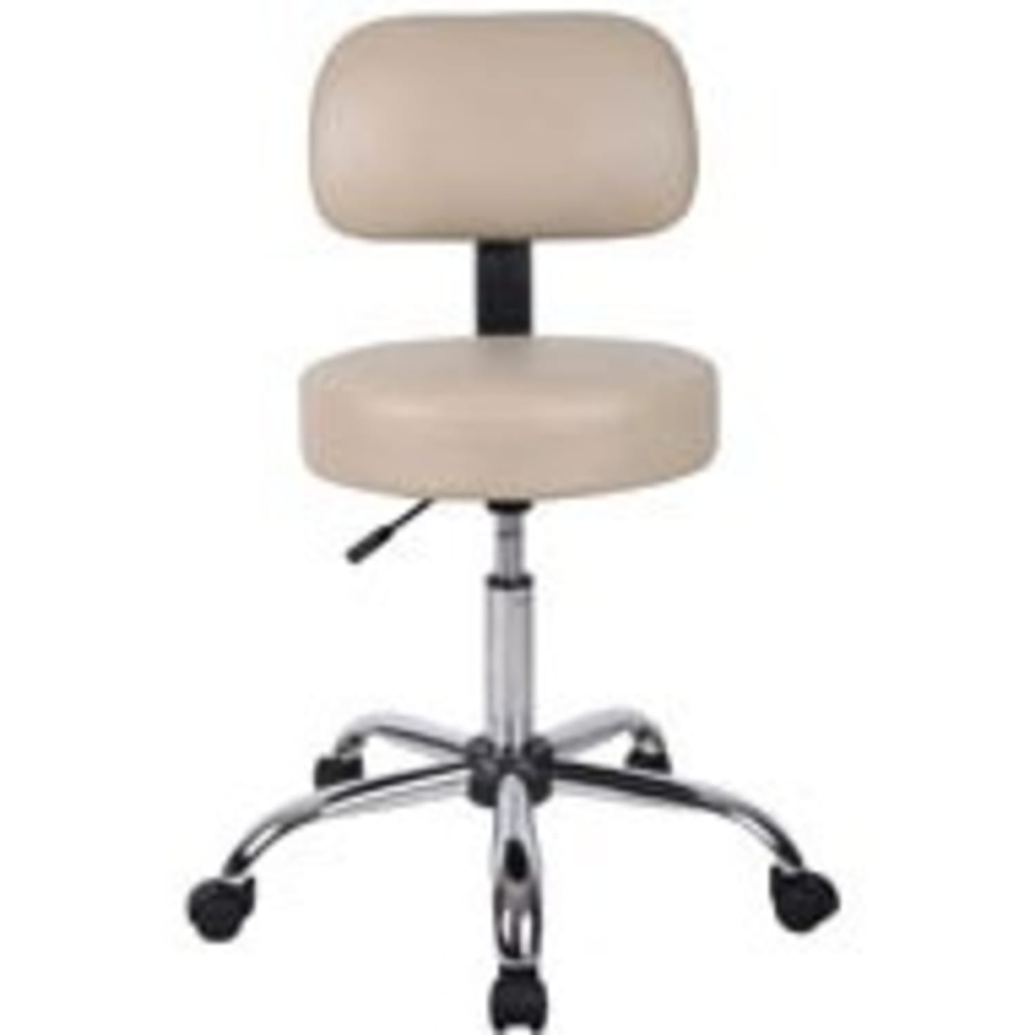 Boss Office Products Antimicrobial Medical Stool With Back, Beige/Chrome - Image 7