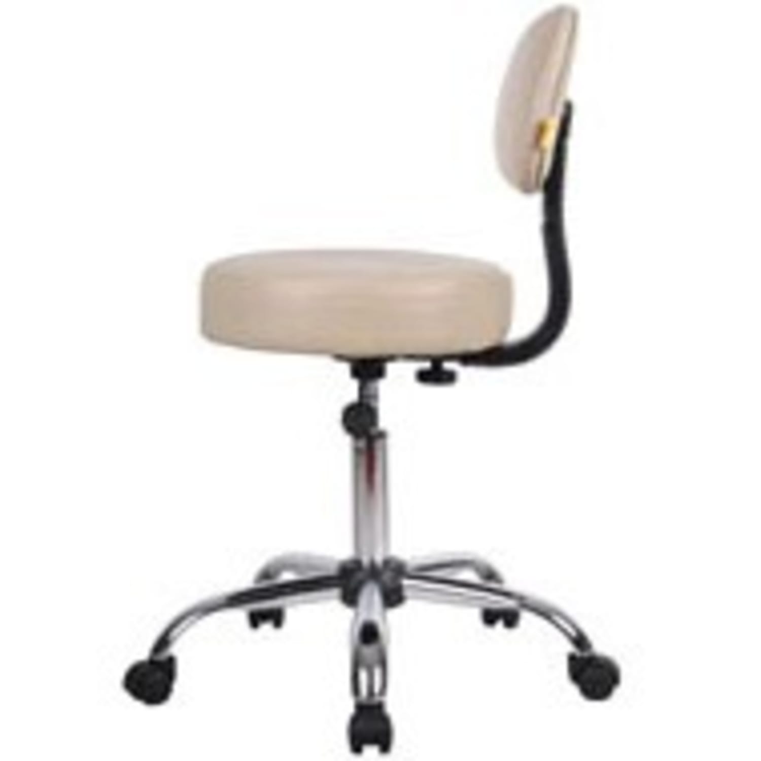 Boss Office Products Antimicrobial Medical Stool With Back, Beige/Chrome - Image 9