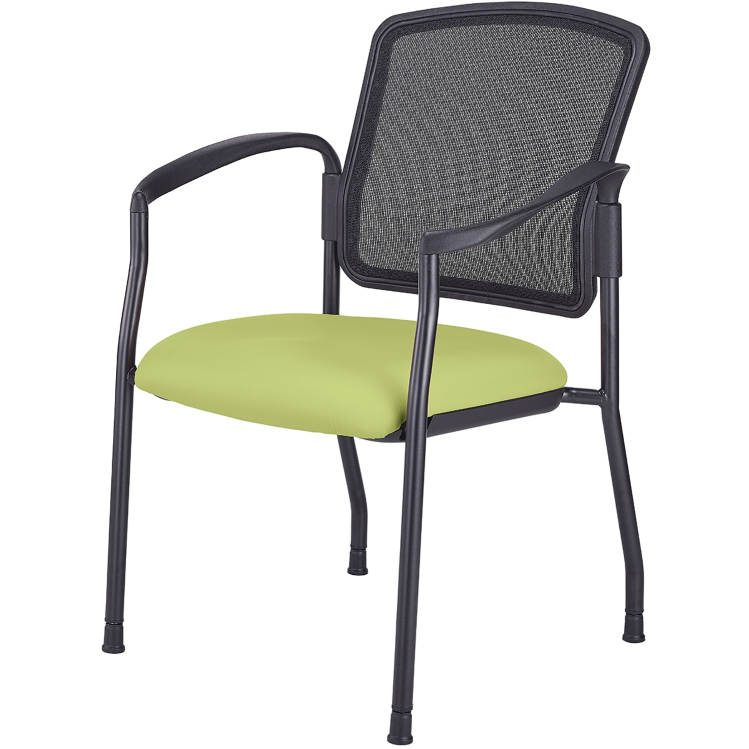 WorkPro Spectrum Series Mesh/Vinyl Stacking Guest Chair With Antimicrobial Protection, With Arms, Lime, Set Of 2 Chairs, BIFMA Compliant - Image 3
