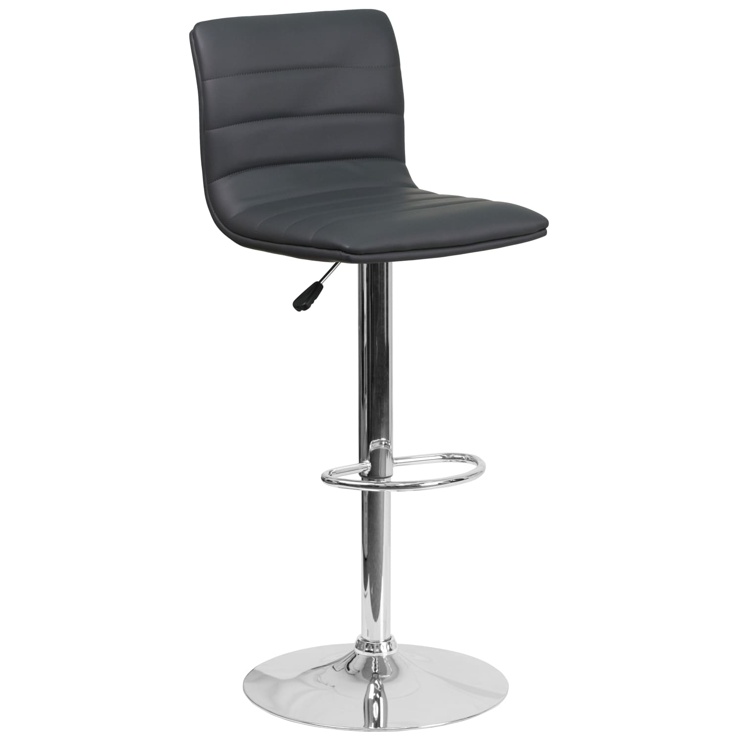 Flash Furniture Contemporary Adjustable Bar Stools Gray VinylChrome Frame PopularChairscom