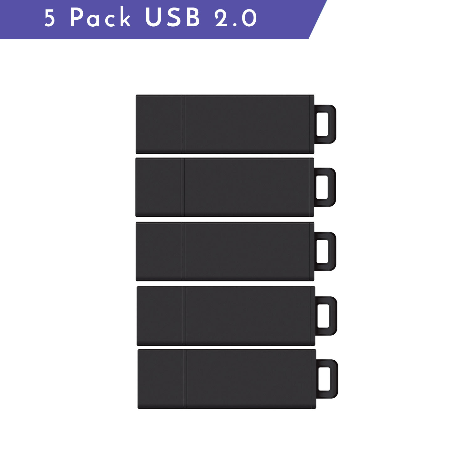 Centon DataStick Pro USB 2.0 Flash Drives, 16GB, Sport Black, Pack Of 5 Flash Drives, DSW16GB5PK - Image 3