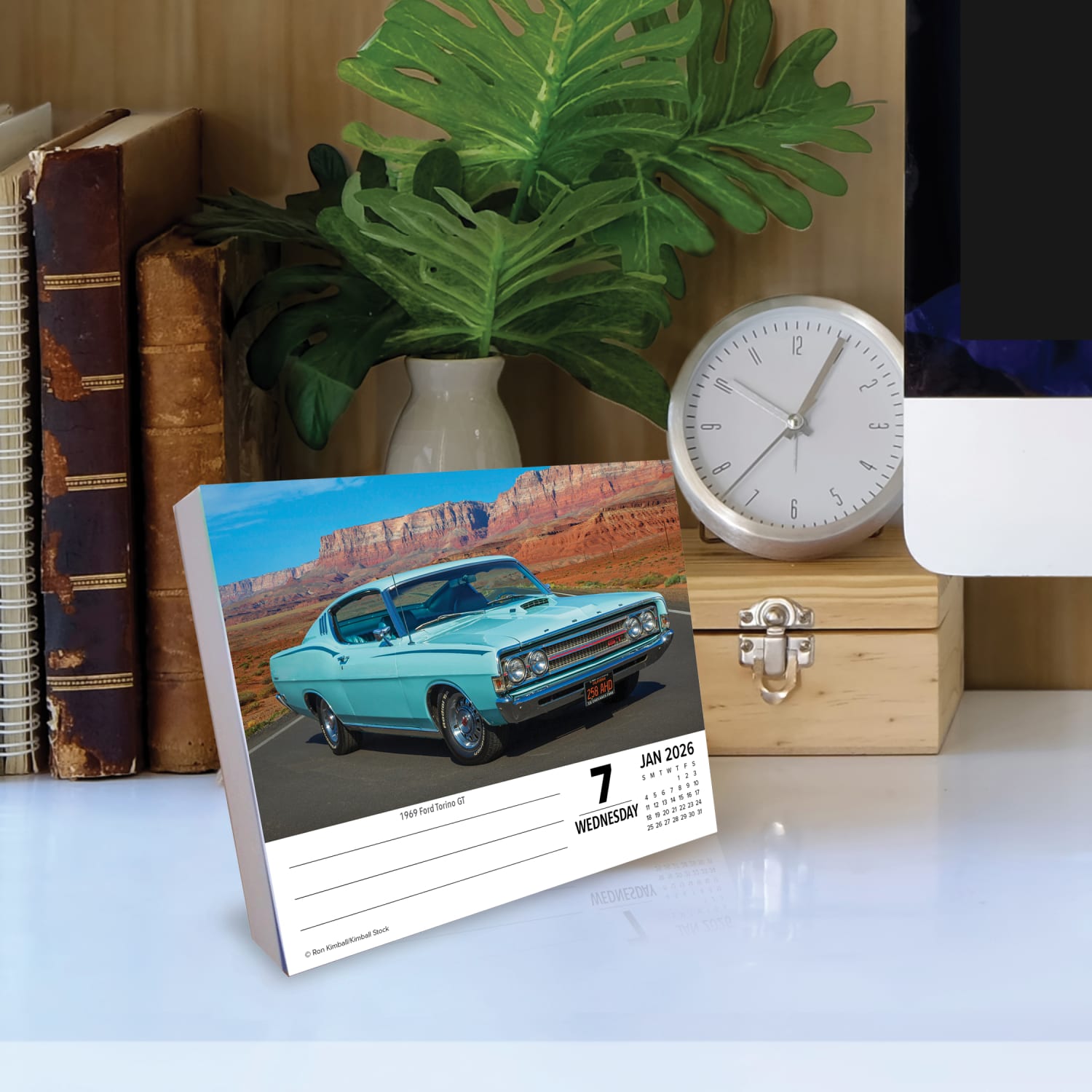 2026 Willow Creek Press Page-A-Day Daily Desk Calendar, 6-1/4in x 5-1/2in, American Muscle Cars, January To December, 53904 - Image 3