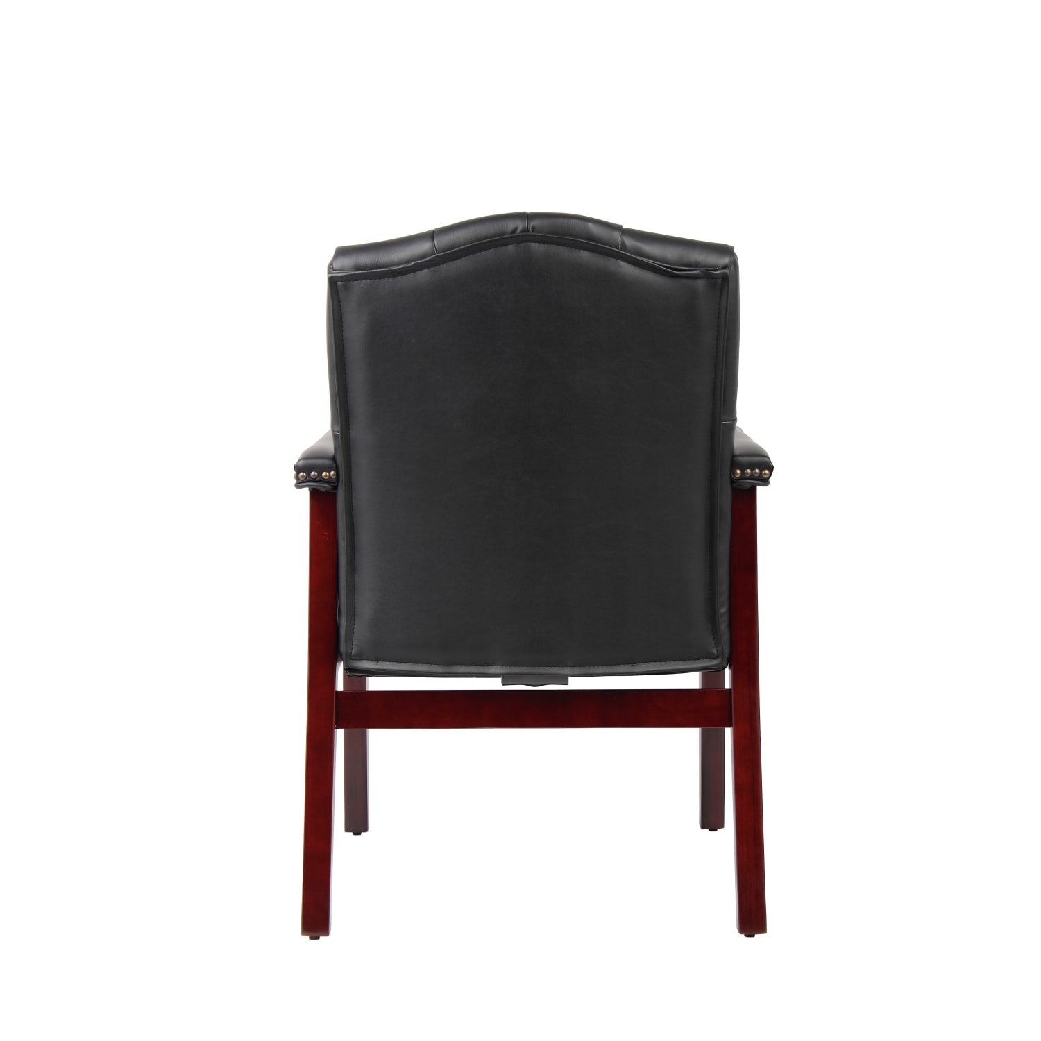 Boss Office Products Traditional Guest Chair MahoganyBlack PopularChairscom