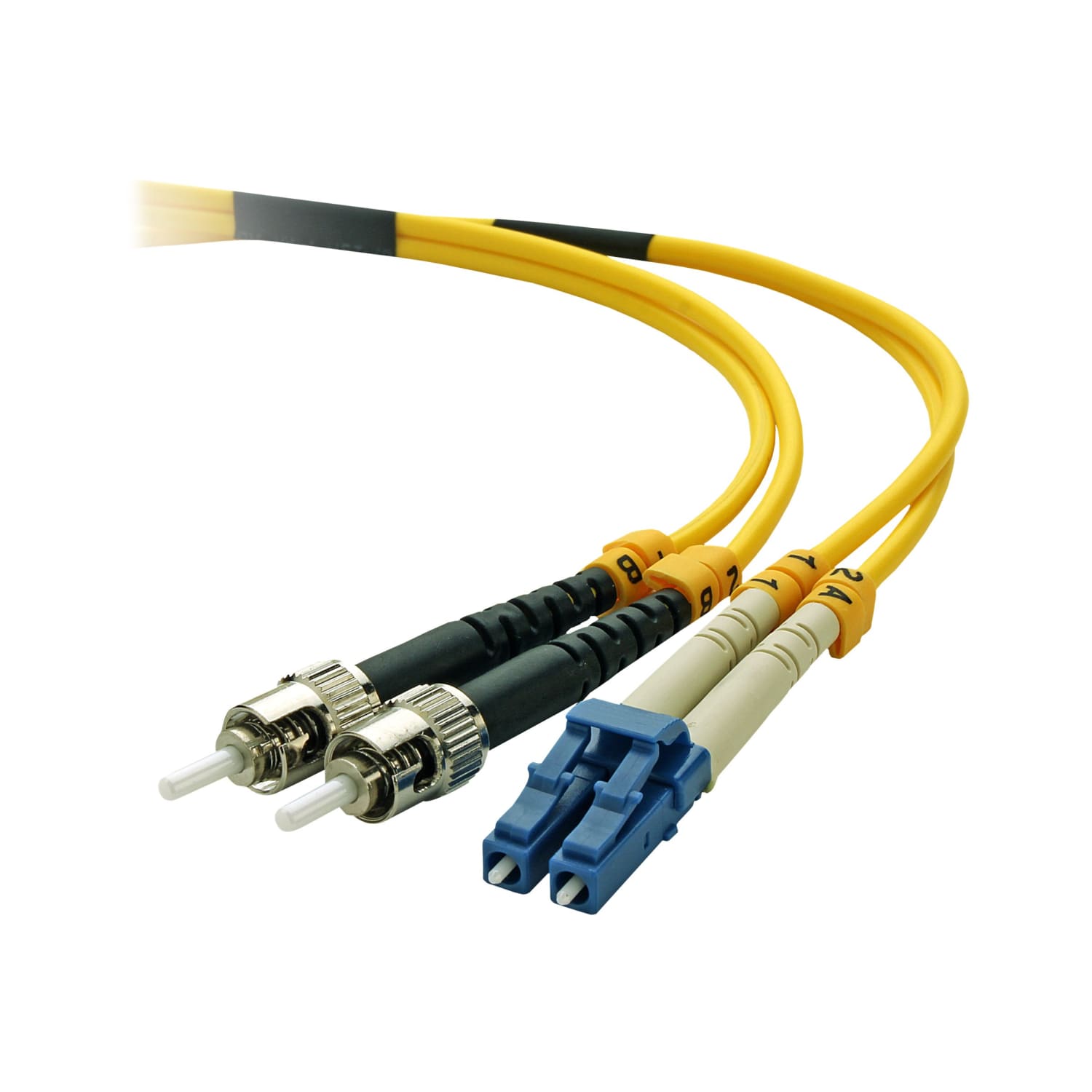 Belkin - Patch cable - LC/PC single-mode (M) to ST/PC single-mode (M) - 1 m - fiber optic - 8.3 / 125 micron - OS1 - yellow - Image 3