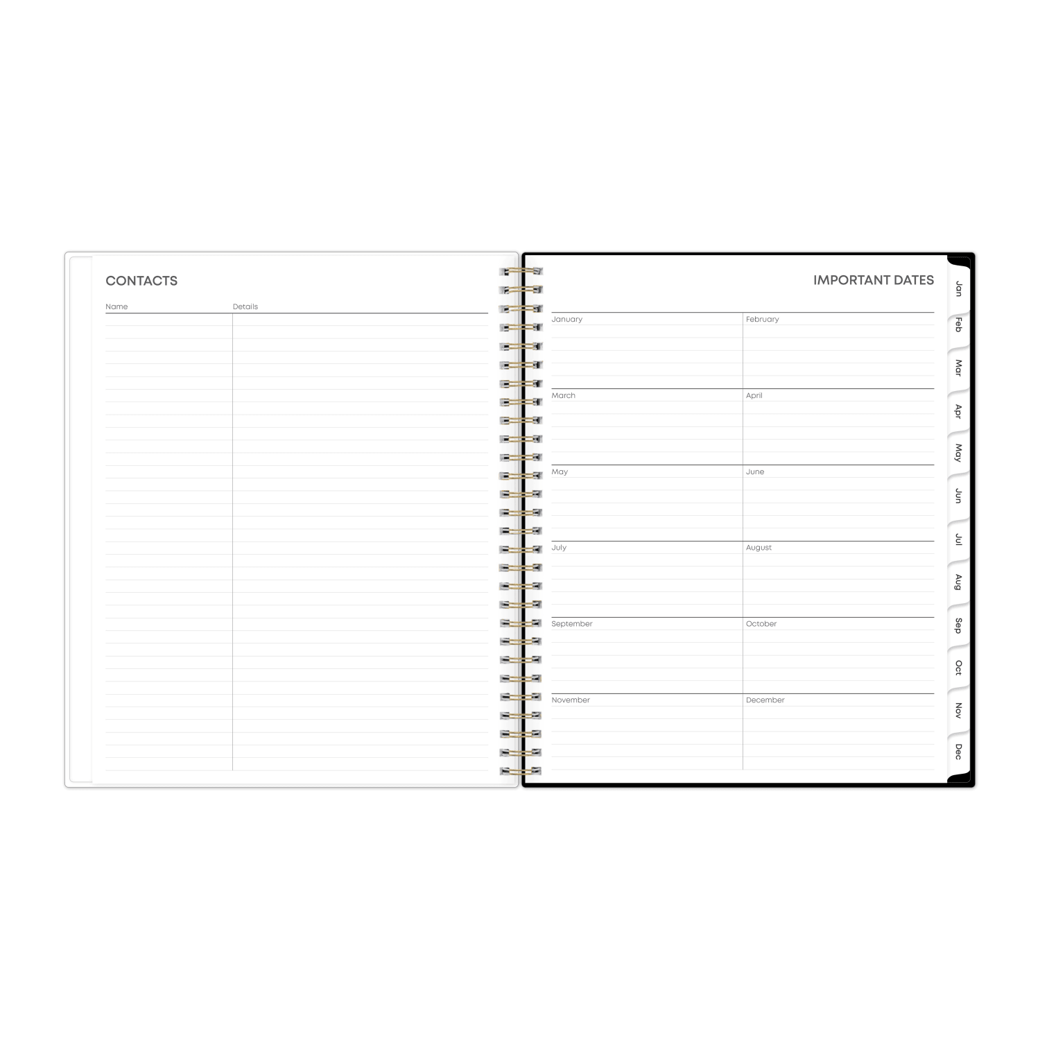 2027 Blue Sky Baccara Dark Monthly Planning Calendar, 8x10, 0%, Dark CYO, Jan-Dec, RY27 - Image 5