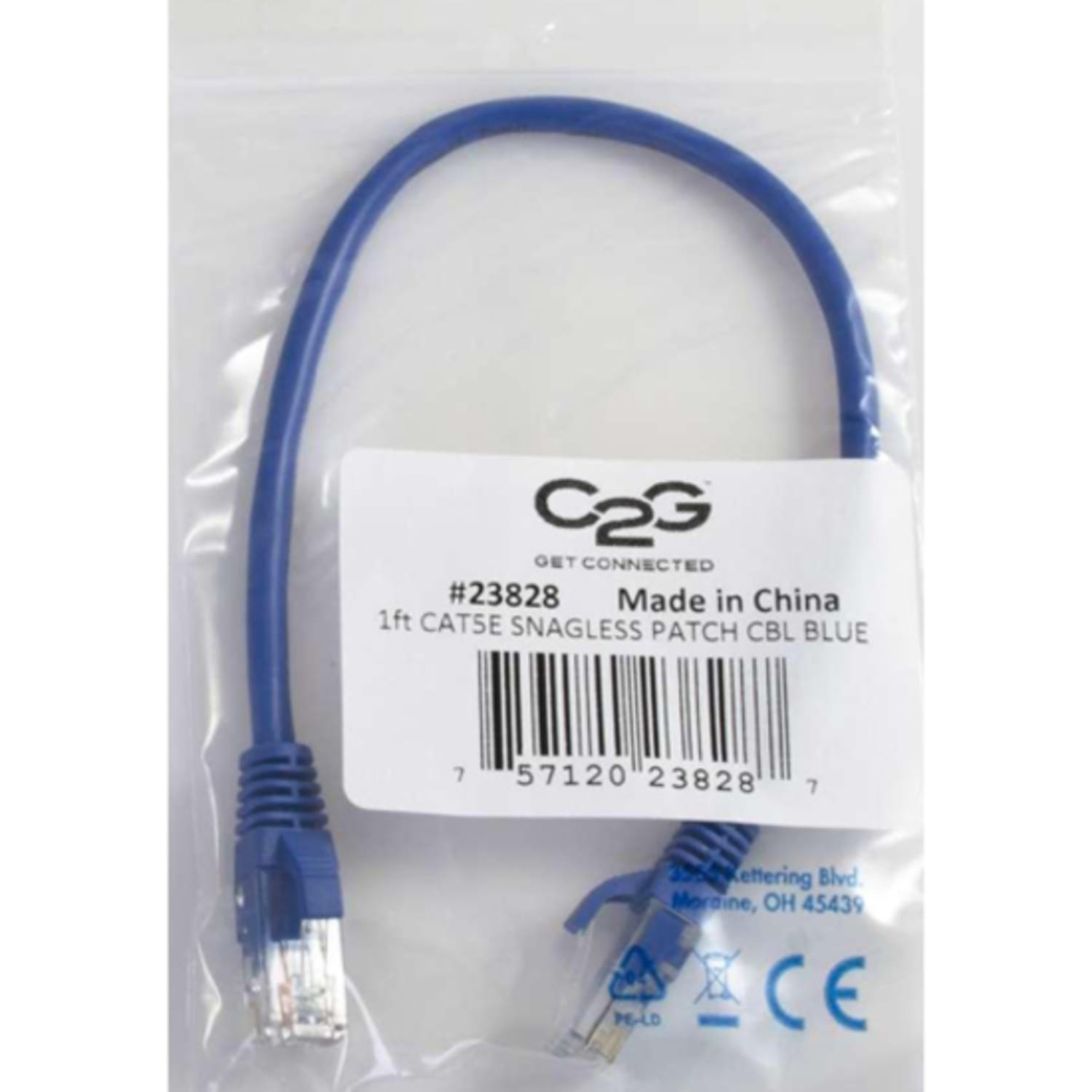 C2G 25ft Cat5e Ethernet Cable - Snagless Unshielded (UTP) - Blue - Category 5e for Network Device - RJ-45 Male - RJ-45 Male - 25ft - Blue - Image 4