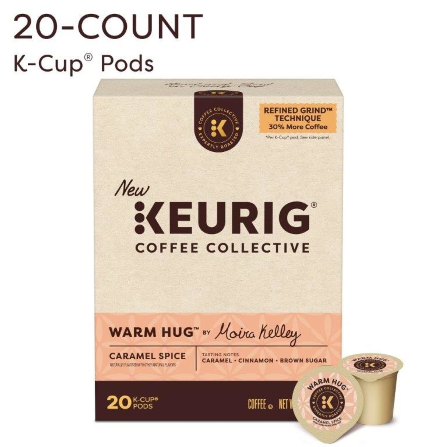 Keurig Coffee Collective Warm Hug Caramel Spice Single-Serve K-Cup Pods, Light Roast Coffee, 20 Count - Image 3