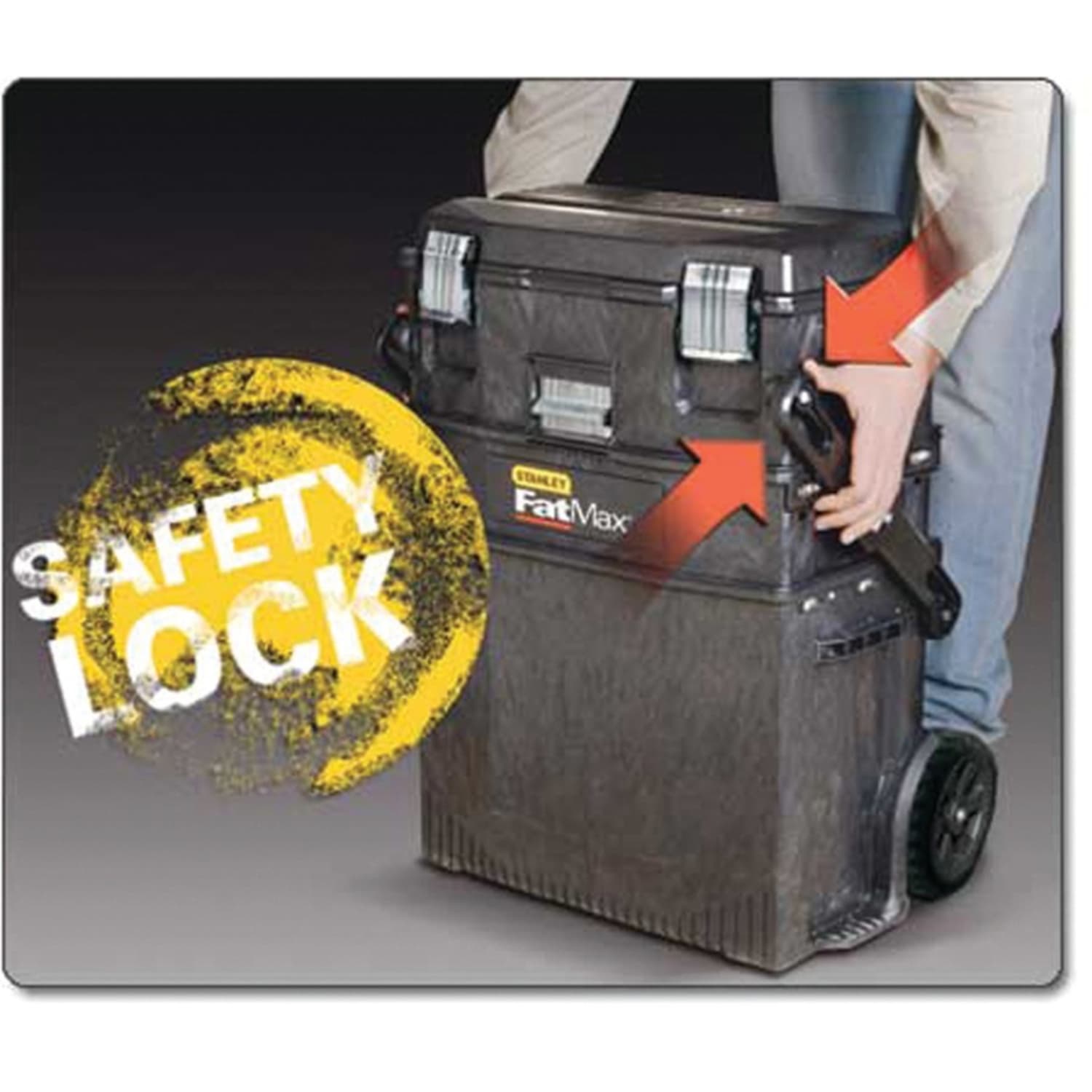Stanley FatMax 4-in-1 Mobile Work Station - 4 Shelf - 7in Caster - Metal - 22in29in - Image 5