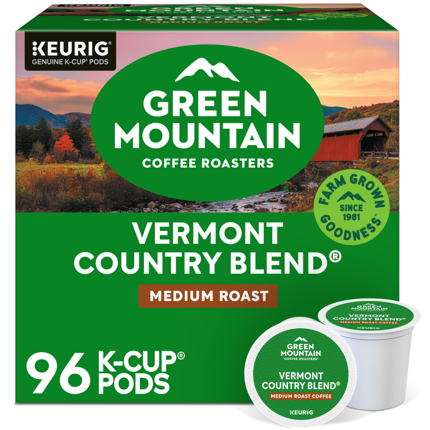 Green Mountain Coffee Single-Serve Coffee K-Cup Pods, Vermont Country Blend, Carton Of 96, 4 x 24 Per Box - Image 3