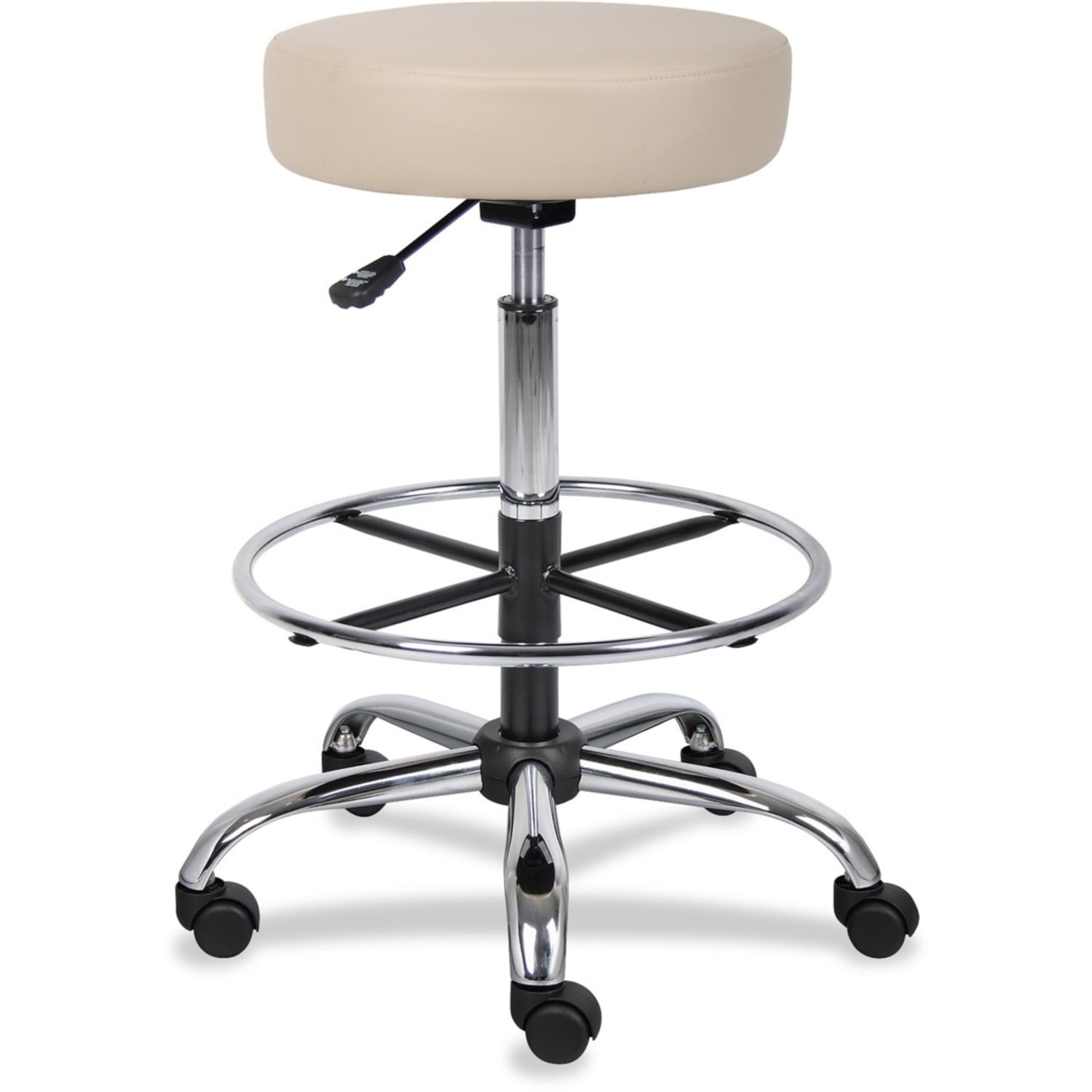 Boss Office Products Medical Stool With Antimicrobial Protection, Footring, Beige/Chrome - Image 4