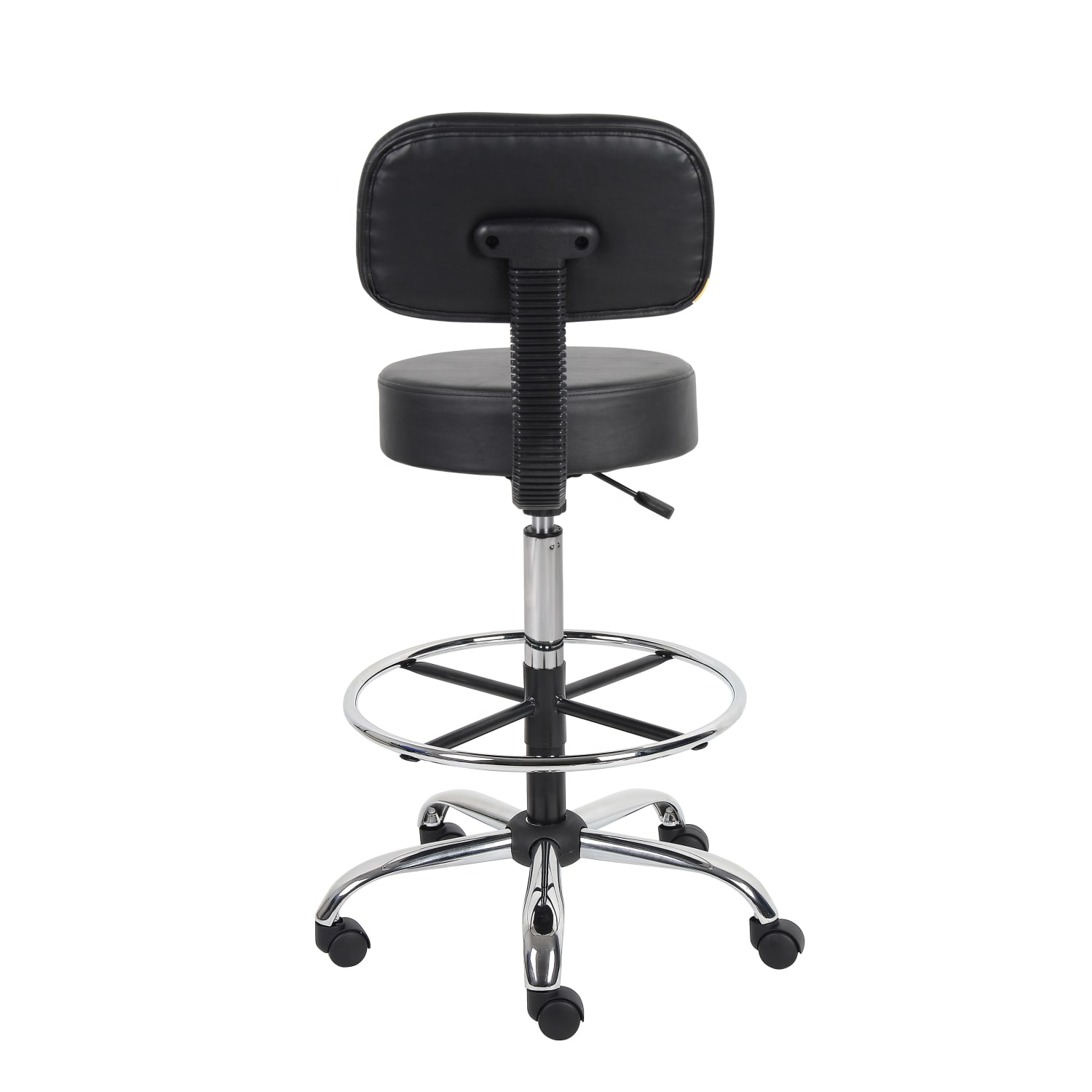 Boss Office Products Antimicrobial Medical Stool With Back And Foot Ring BlackChrome PopularChairscom Boss Office Products Antimicrobial Medical Stool With Back And Foot Ring BlackChrome PopularChairscom