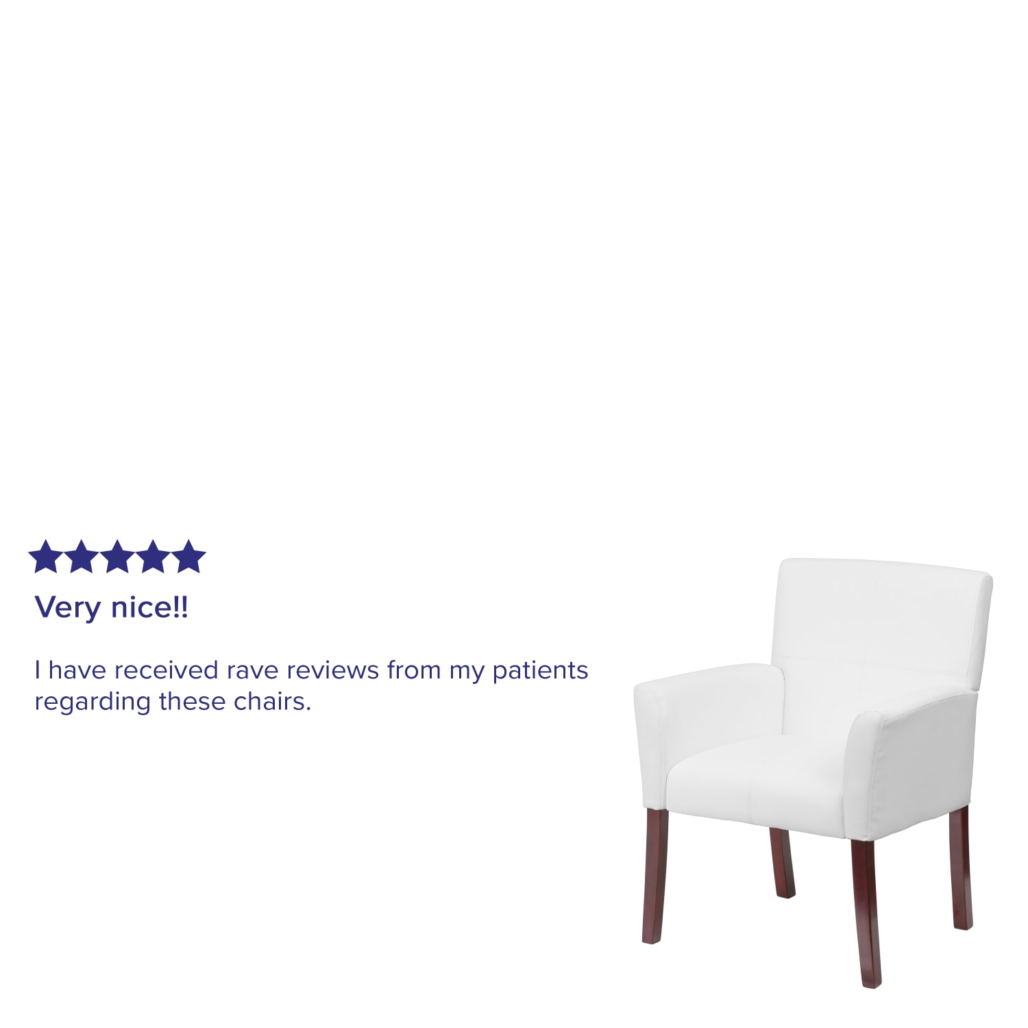 Flash Furniture Leathersoft SideReception Chairs White PopularChairscom