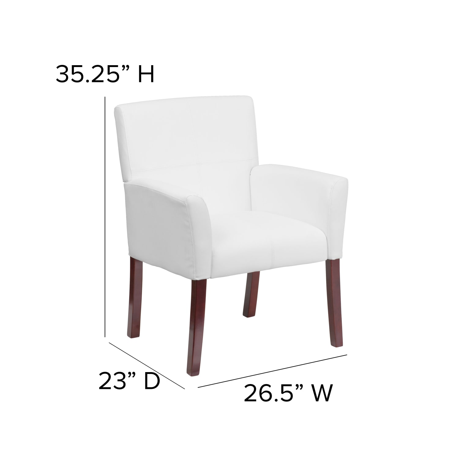 Flash Furniture Leathersoft SideReception Chairs White PopularChairscom