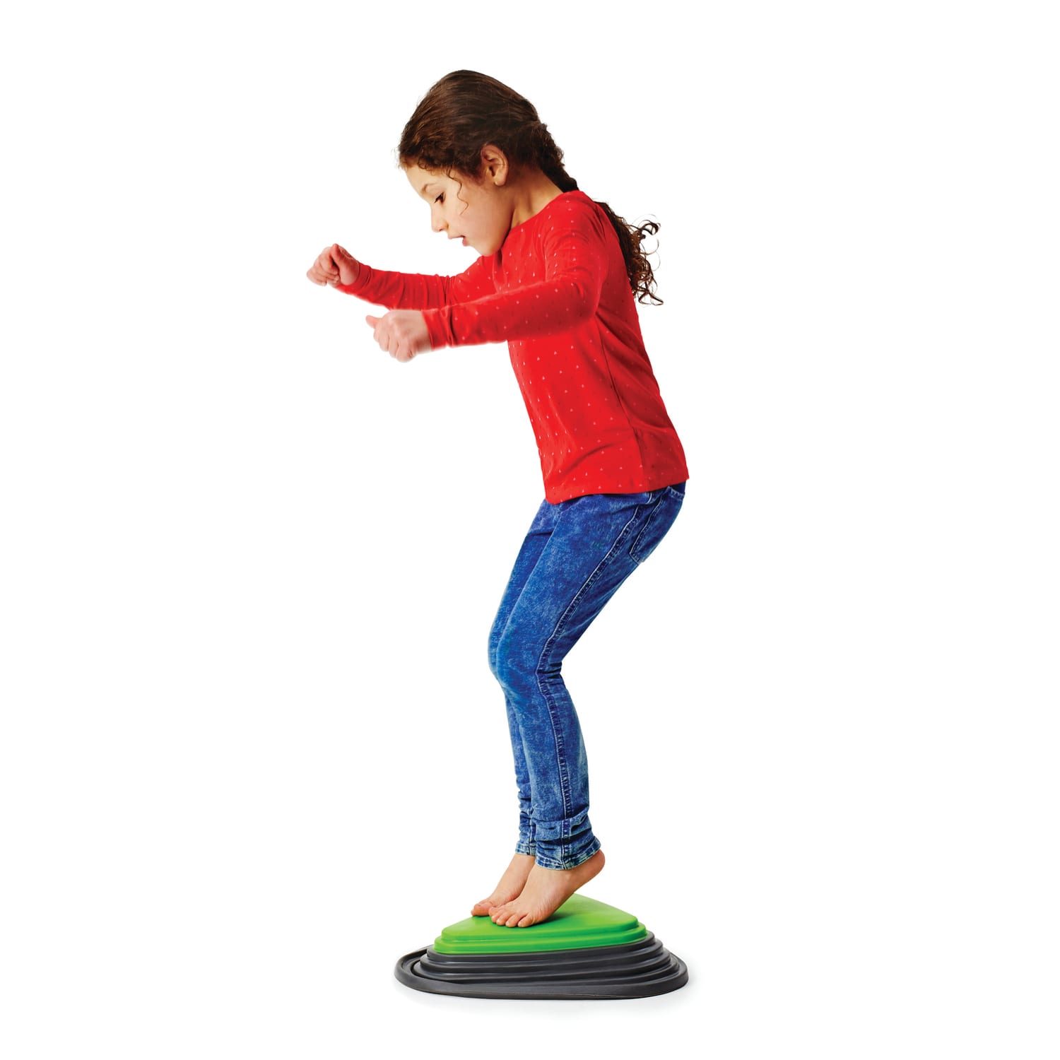 GONGE Bouncing River Stone Balancing Toy, Green - Image 4