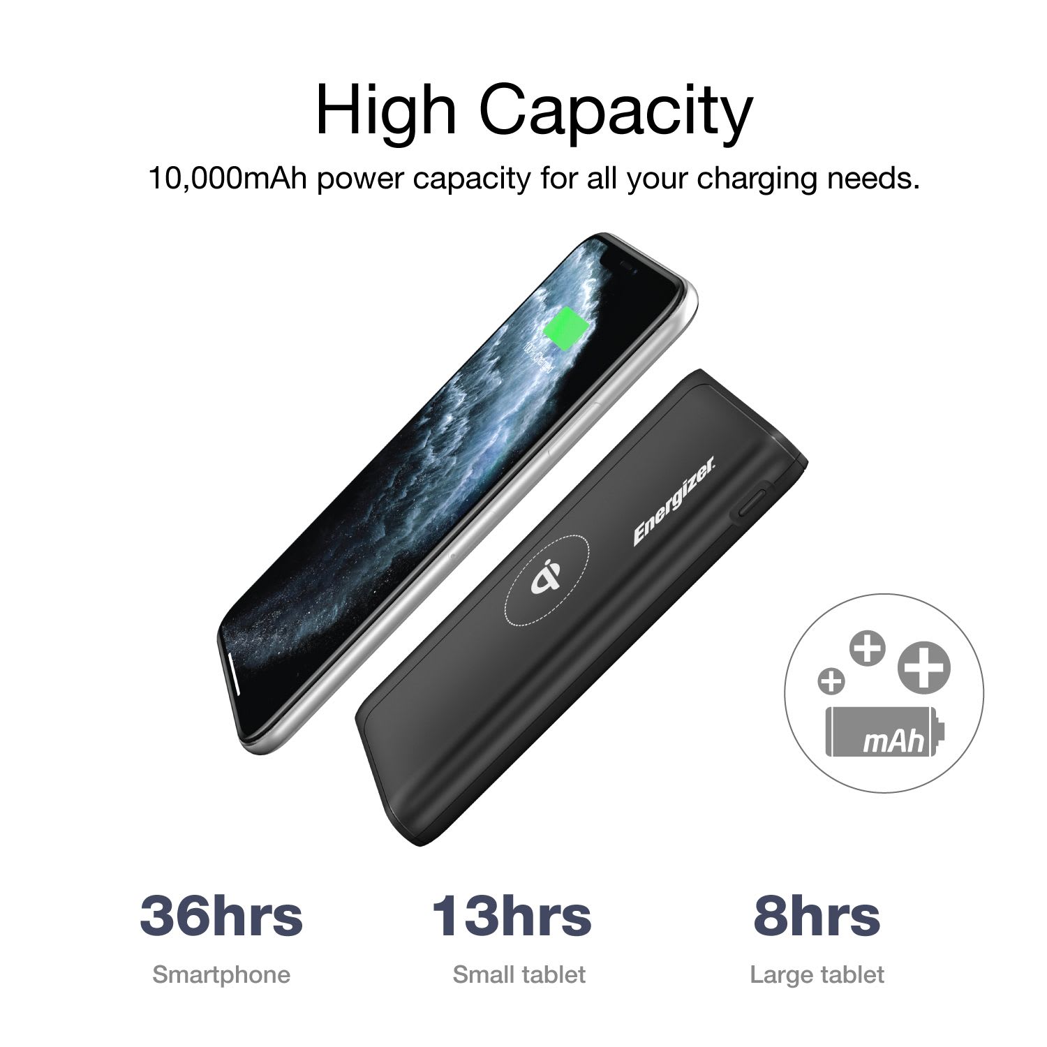 Energizer 10,000 mAh Ultimate Wireless Power Battery Extreme, Black, QE10011PQ - Image 3