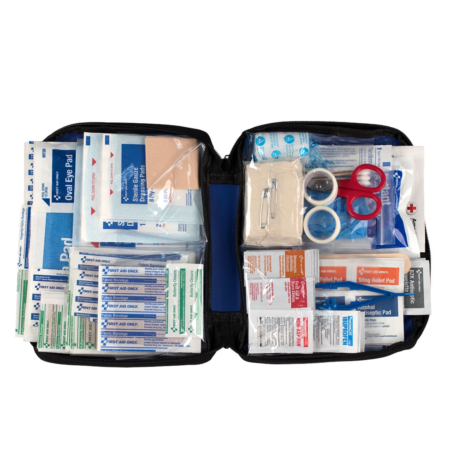 First Aid Only 312-Piece All-Purpose Essentials Soft-Sided First Aid Kit, Blue - Image 3