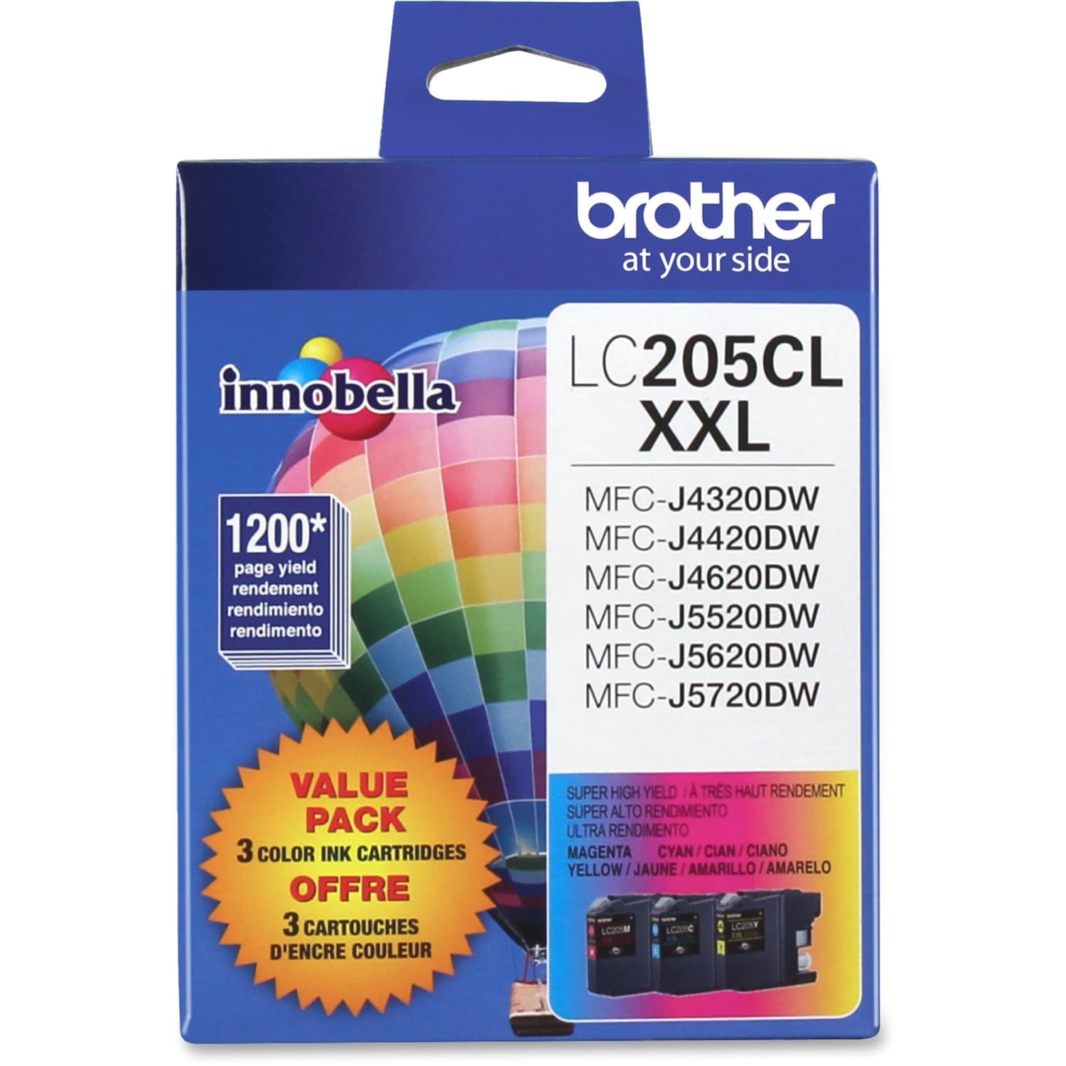 Brother LC205 Cyan; Magenta; Yellow Extra-High-Yield Ink Cartridges, Pack Of 3, LC2053PKS - Image 3