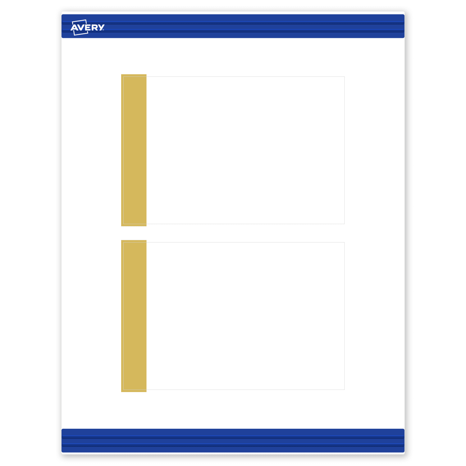 Avery Printable Postcards With Sure Feed Technology, 4in x 6in, Matte White With Preprinted Gold-Dipped Edge, Pack Of 20 - Image 3