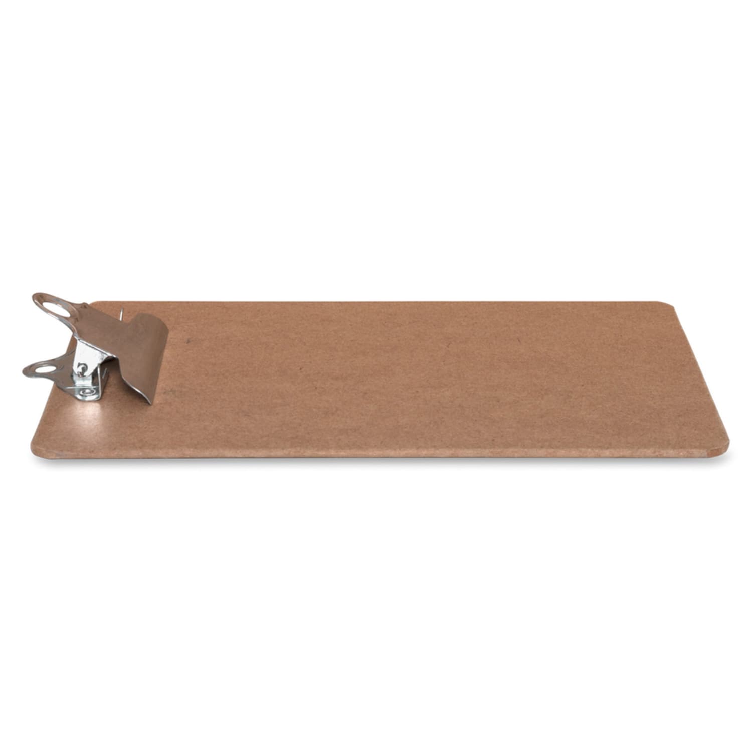 Business Source Mini Clipboard with Standard Metal Clip - Standard - 6in x 9in Sheet Size - Hardboard - Brown - 1 Each - Image 4