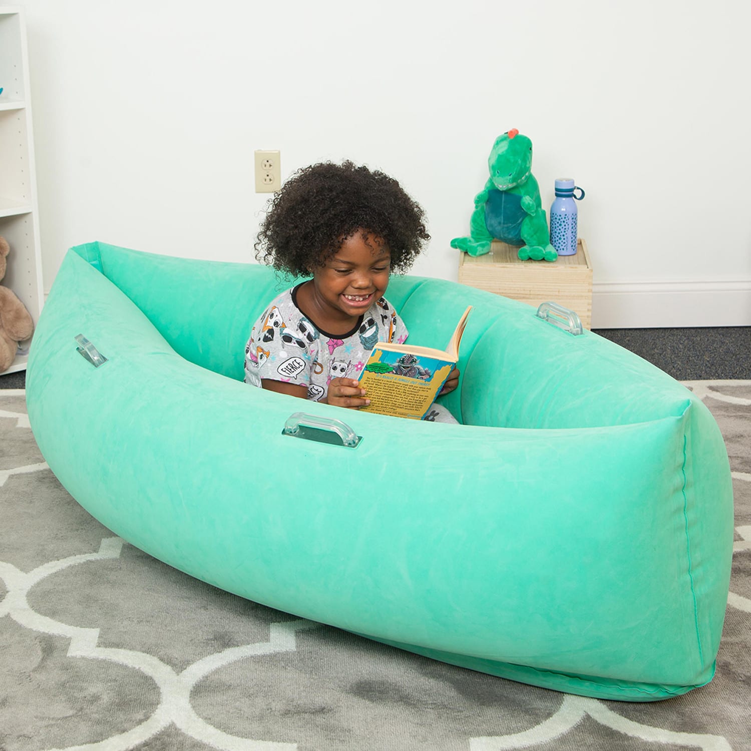 Bouncyband Comfy Hugging Peapod PVC Sensory Pod, 60in, Green - Image 6