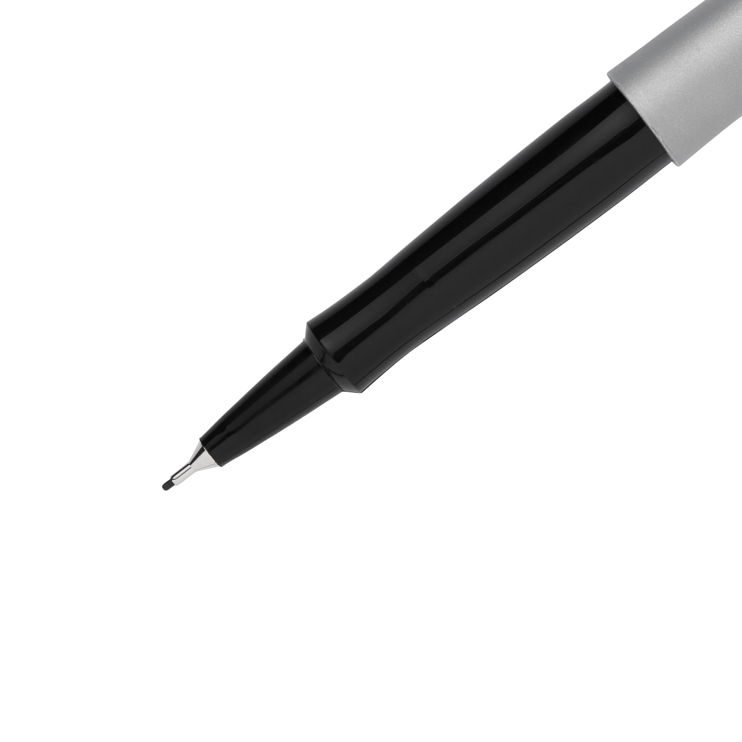 Paper Mate Flair Porous-Point Pens, Ultra Fine Point, 0.4 mm, Black Barrel, Black Ink, Pack Of 12 - Image 4