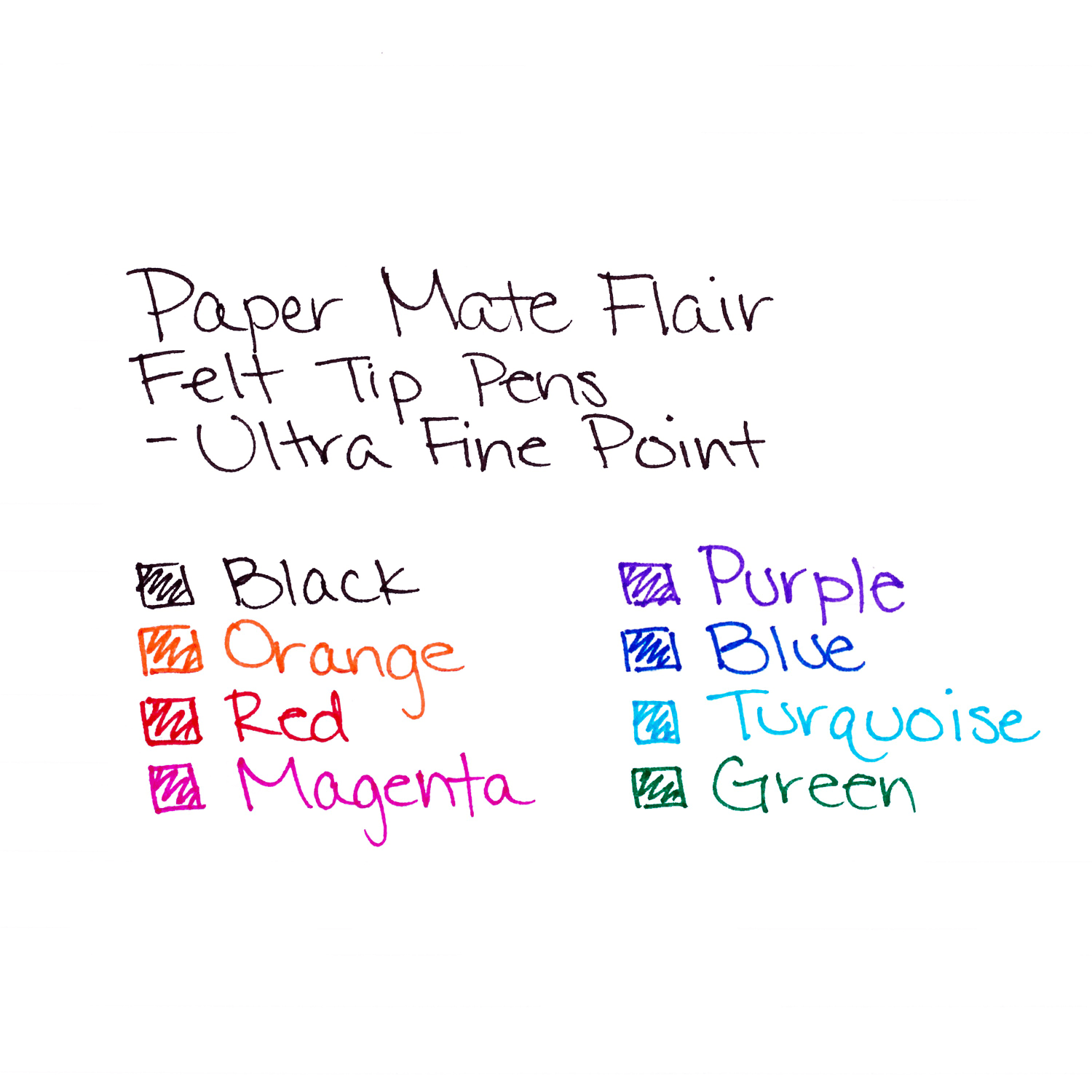 Paper Mate Flair Porous-Point Pens, Ultra Fine Point, 0.4 mm, Black Barrel, Black Ink, Pack Of 12 - Image 5
