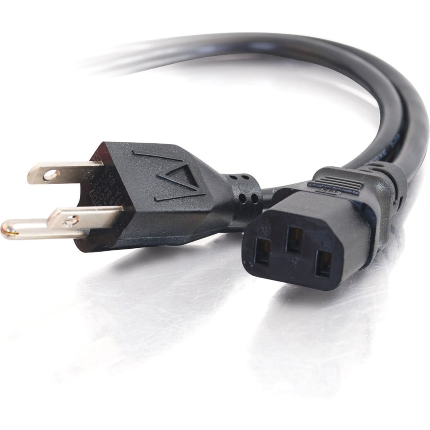 C2G 15ft Power Cord,  18 AWG,  NEMA 5-15P to IEC320C13,  Computer Power, 09482