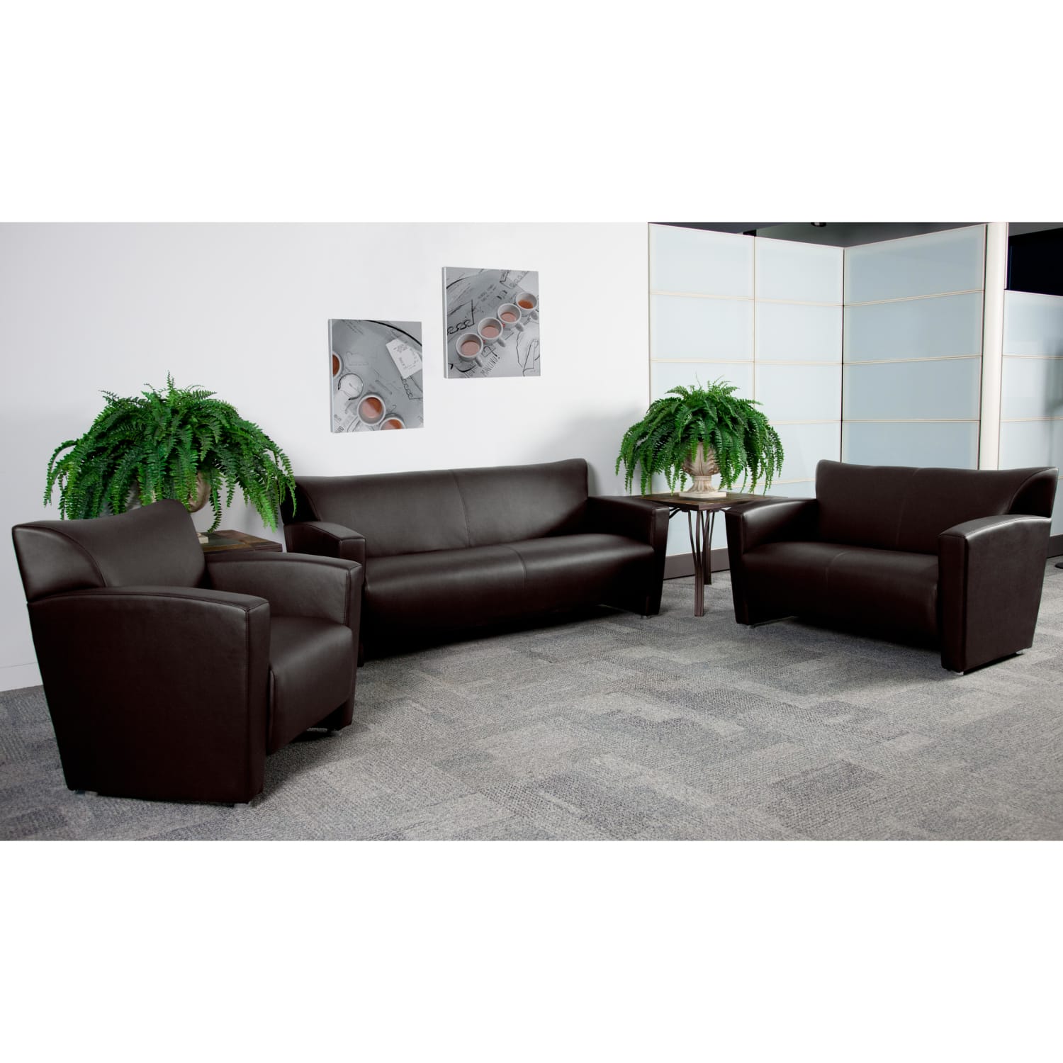 Flash Furniture Hercules Majesty LeatherSoft Faux Leather Chair Brown PopularChairscom