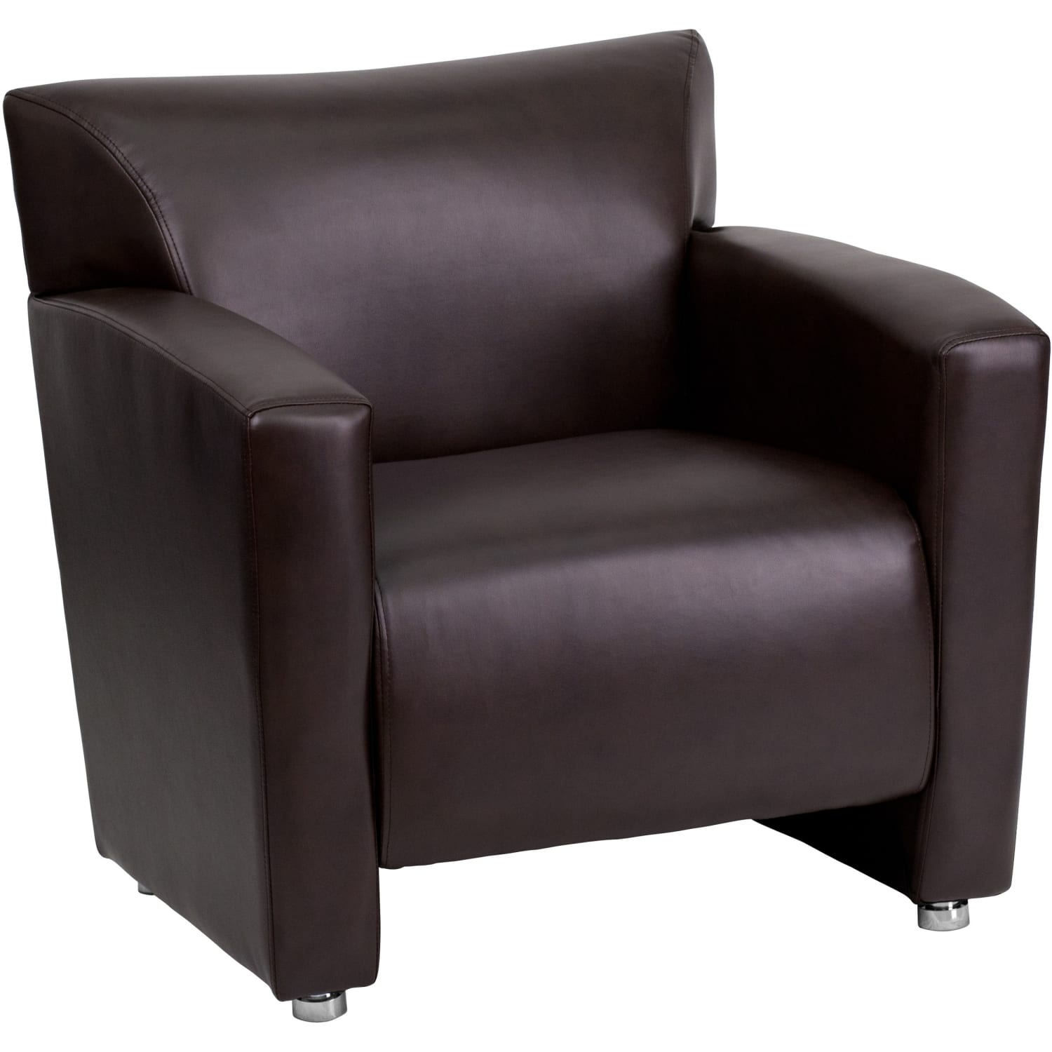 Flash Furniture Hercules Majesty LeatherSoft Faux Leather Chair Brown PopularChairscom