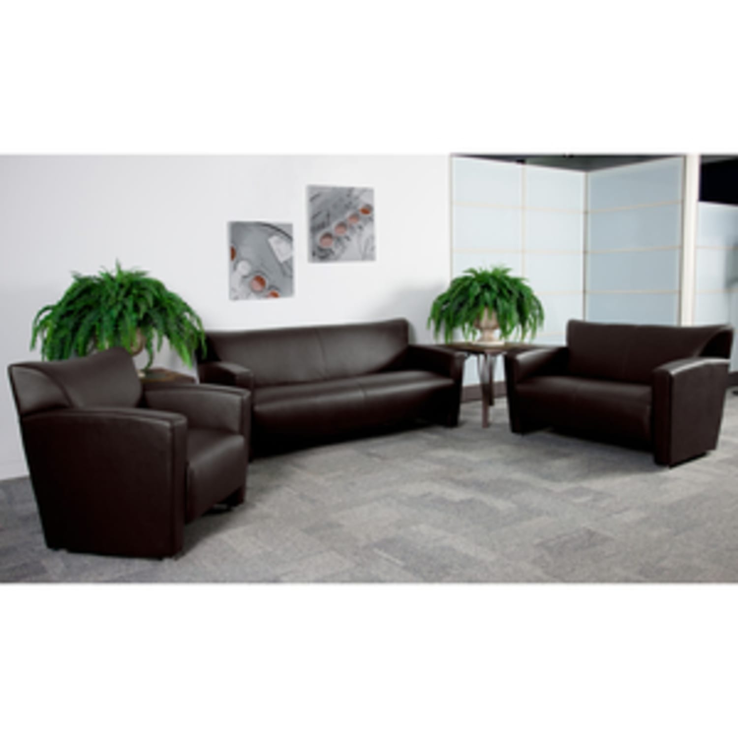 Flash Furniture Hercules Majesty LeatherSoft Faux Leather Chair Brown PopularChairscom