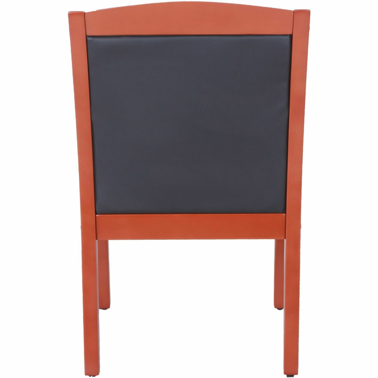 Lorell Bonded LeatherWood Guest Chair With Sloping Arms BlackCherry PopularChairscom