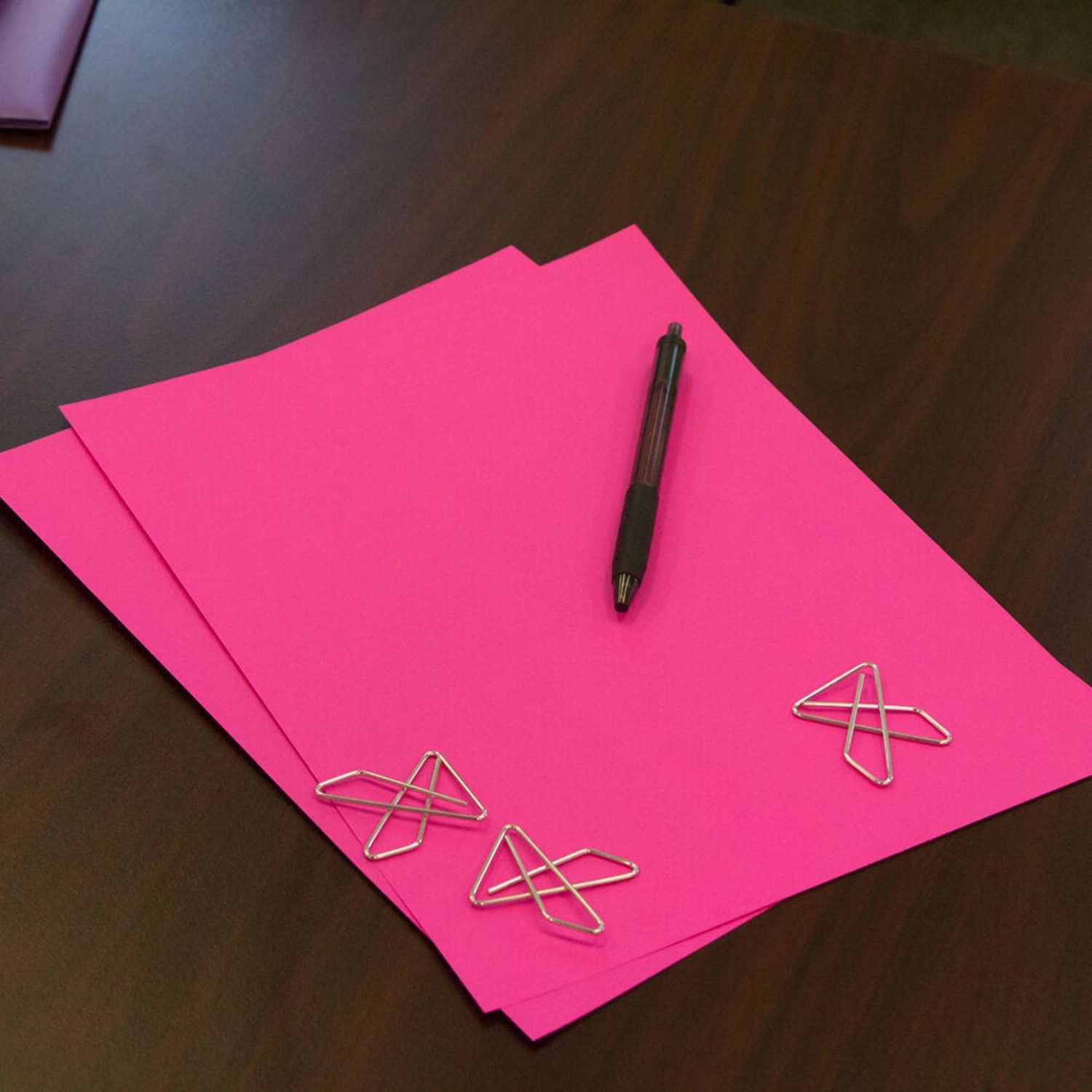 JAM Paper Color Paper, Ultra Fuchsia Pink, Letter (8.5in x 11in), 50 Sheets Per Pack, 24 Lb - Image 3