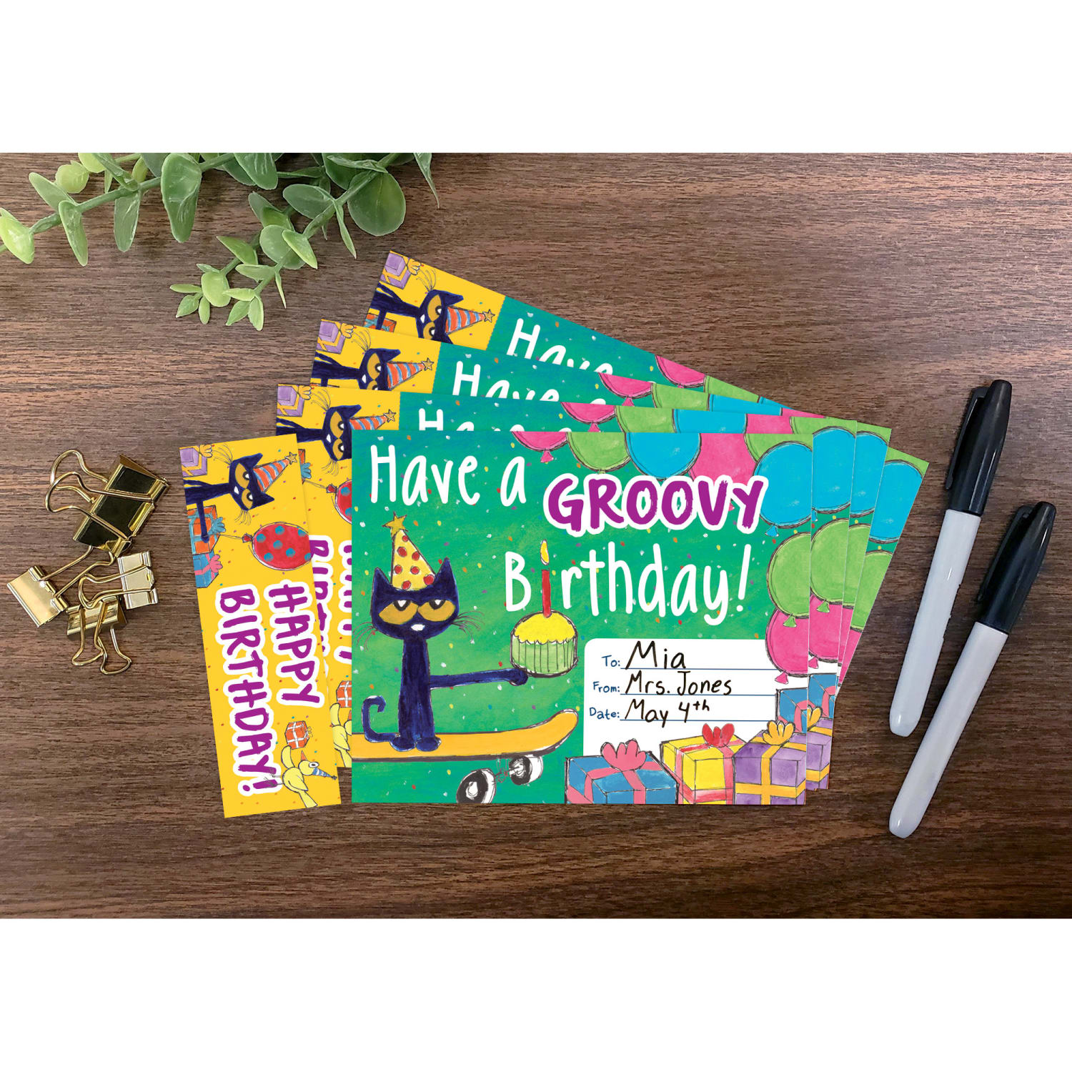 Edupress Bookmark Awards, Pete the Cat Groovy Birthday, 30 Per Pack, Set Of 3 Packs - Image 4