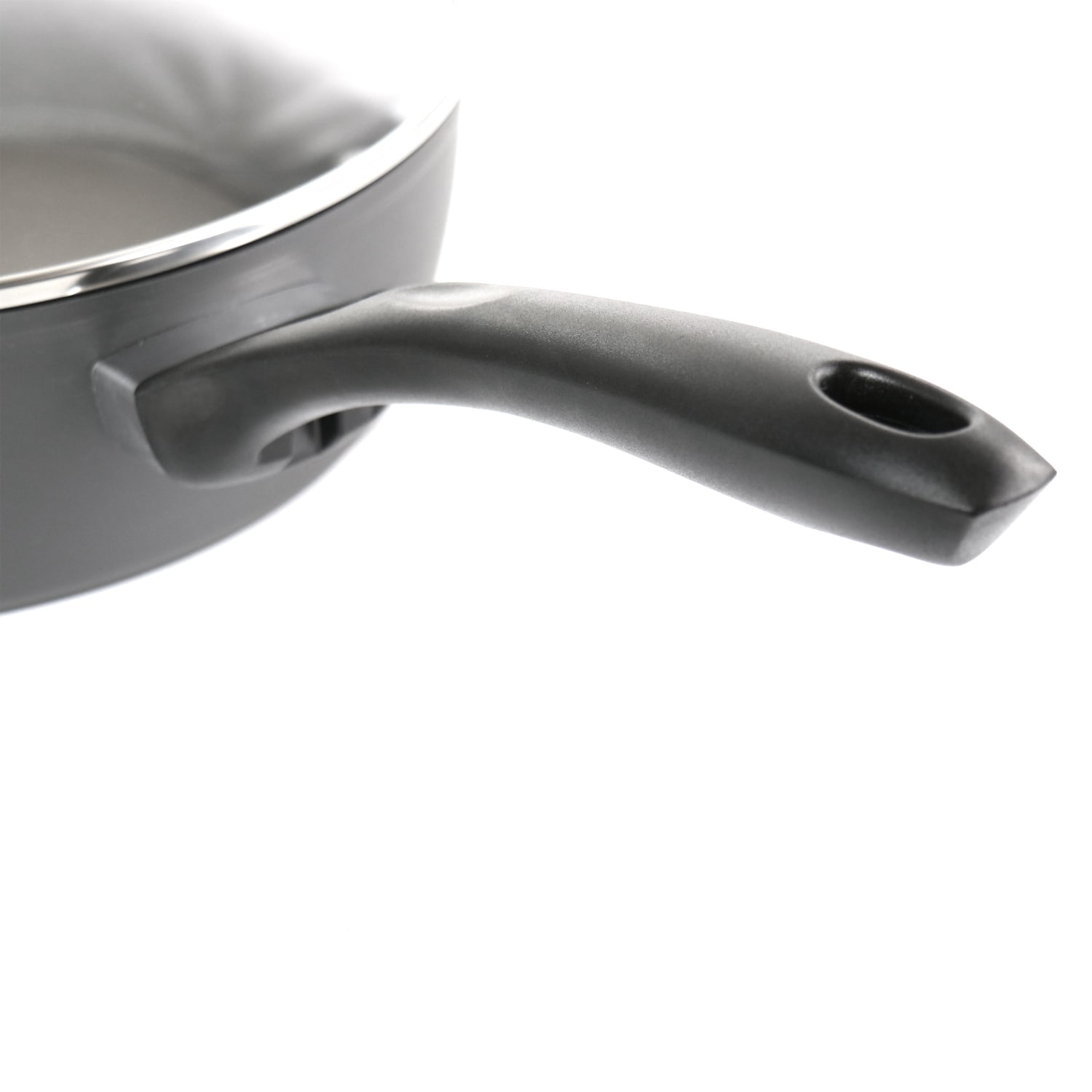 Oster 4.7-Quart Aluminum Saute Pan With Lid, Black - Image 4