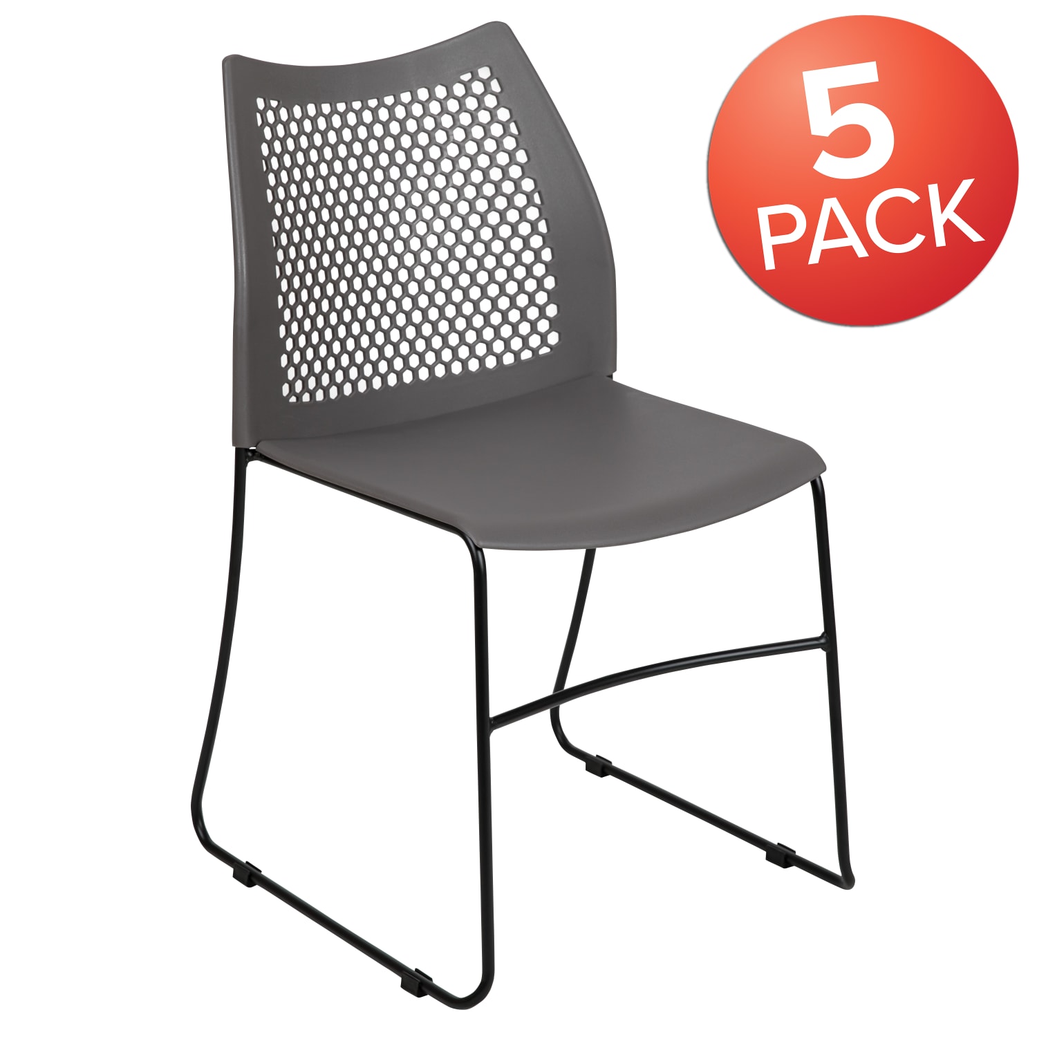Flash Furniture HERCULES Series Stack Chairs Gray Set Of 5 Chairs PopularChairscom Flash Furniture HERCULES Series Stack Chairs Gray Set Of 5 Chairs PopularChairscom