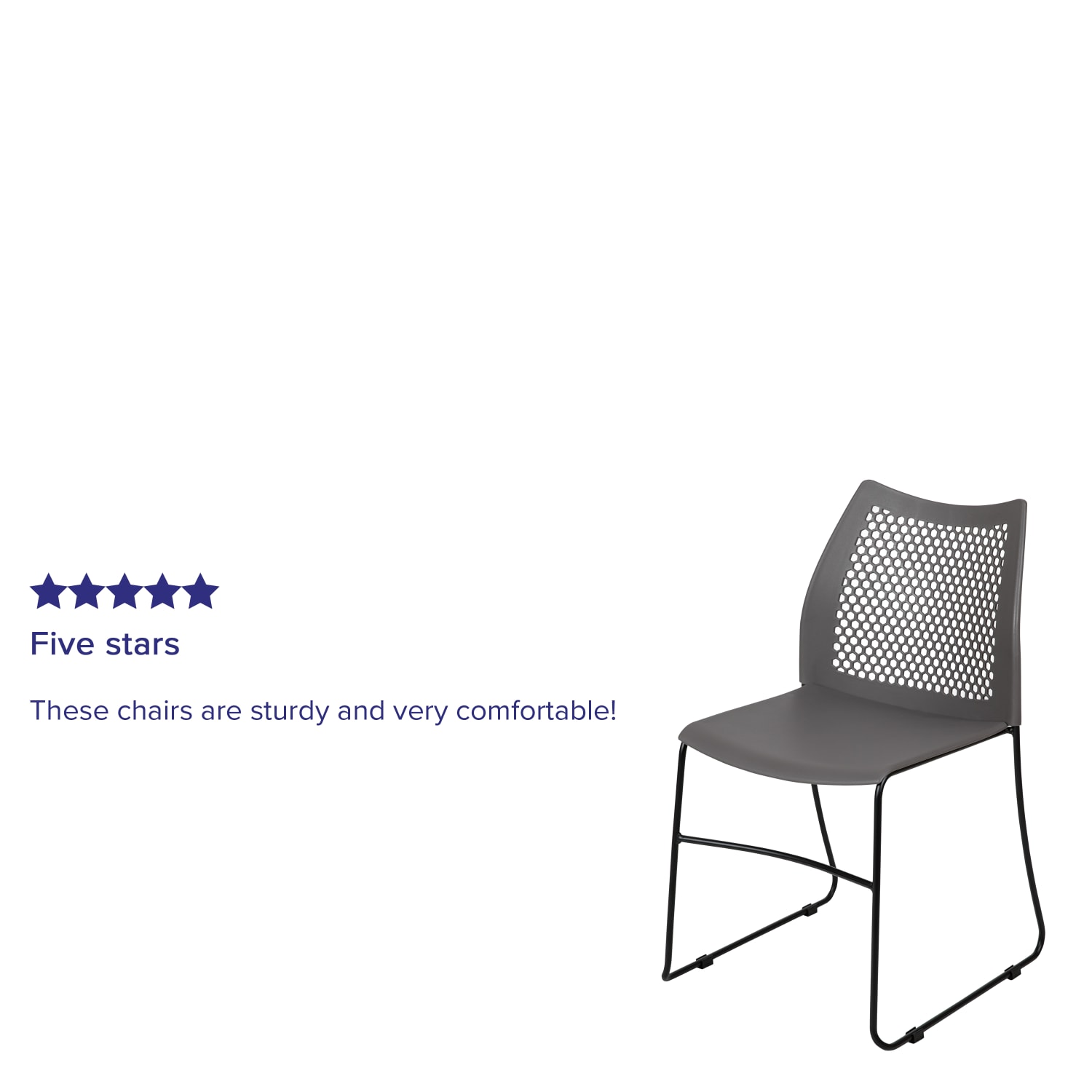 Flash Furniture HERCULES Series Stack Chairs Gray Set Of 5 Chairs PopularChairscom