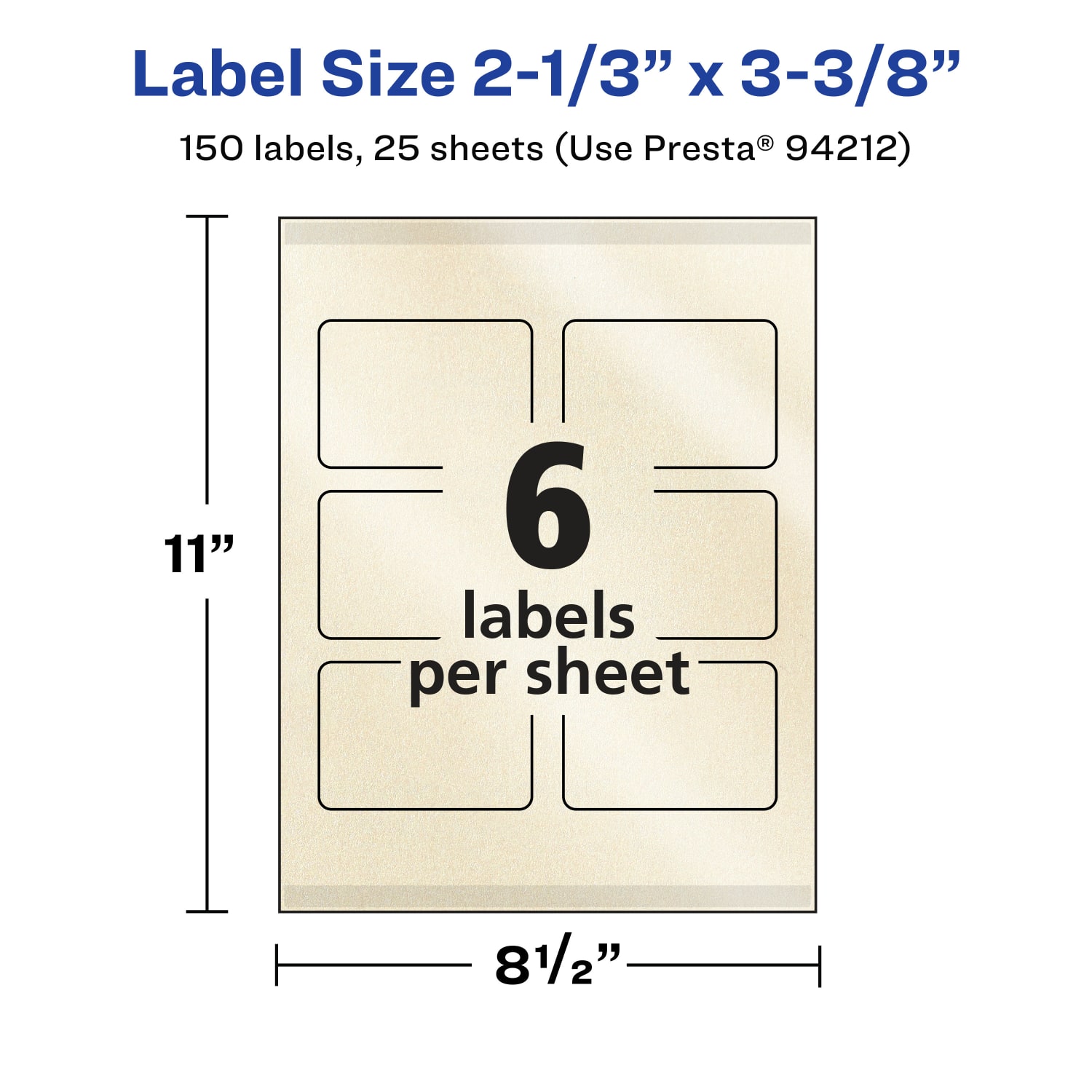 Avery Pearlized Permanent Labels With Sure Feed, 94212-PIP25, Rectangle, 2-1/3in x 3-3/8in, Ivory, Pack Of 150 Labels - Image 6