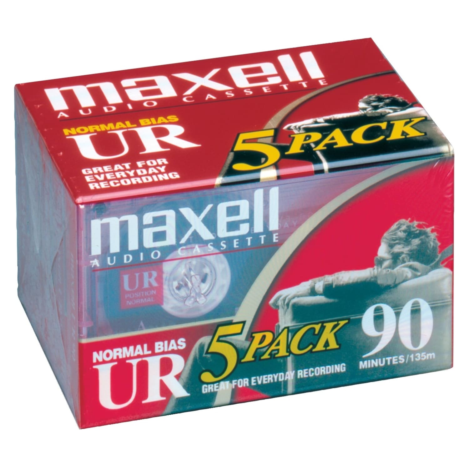 Maxell UR Type I 90-Minute Normal-Bias Cassette Tapes, Pack Of 5 Tapes, MXL108562 - Image 5