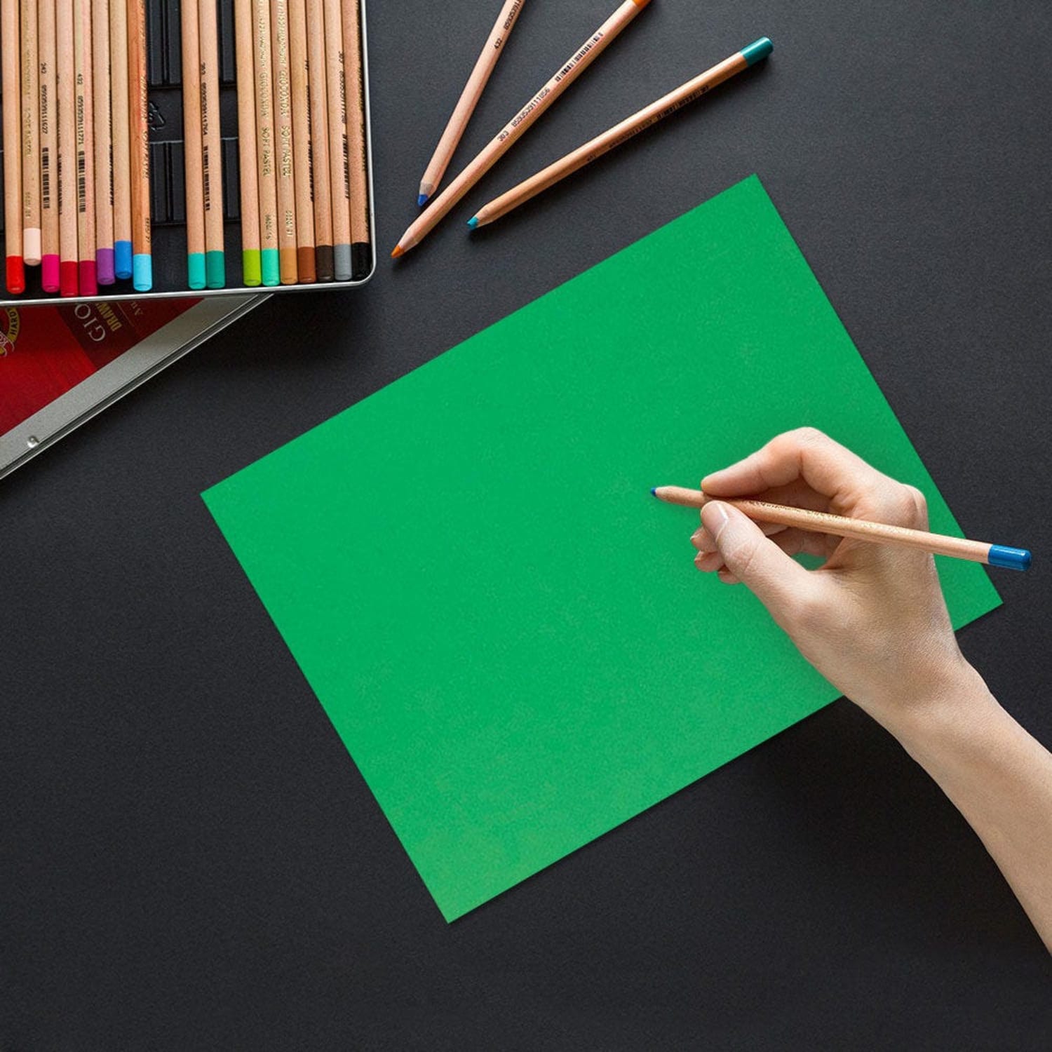 JAM Paper Card Stock, Green, Letter (8.5in x 11in), 65 Lb, Pack Of 100 - Image 3