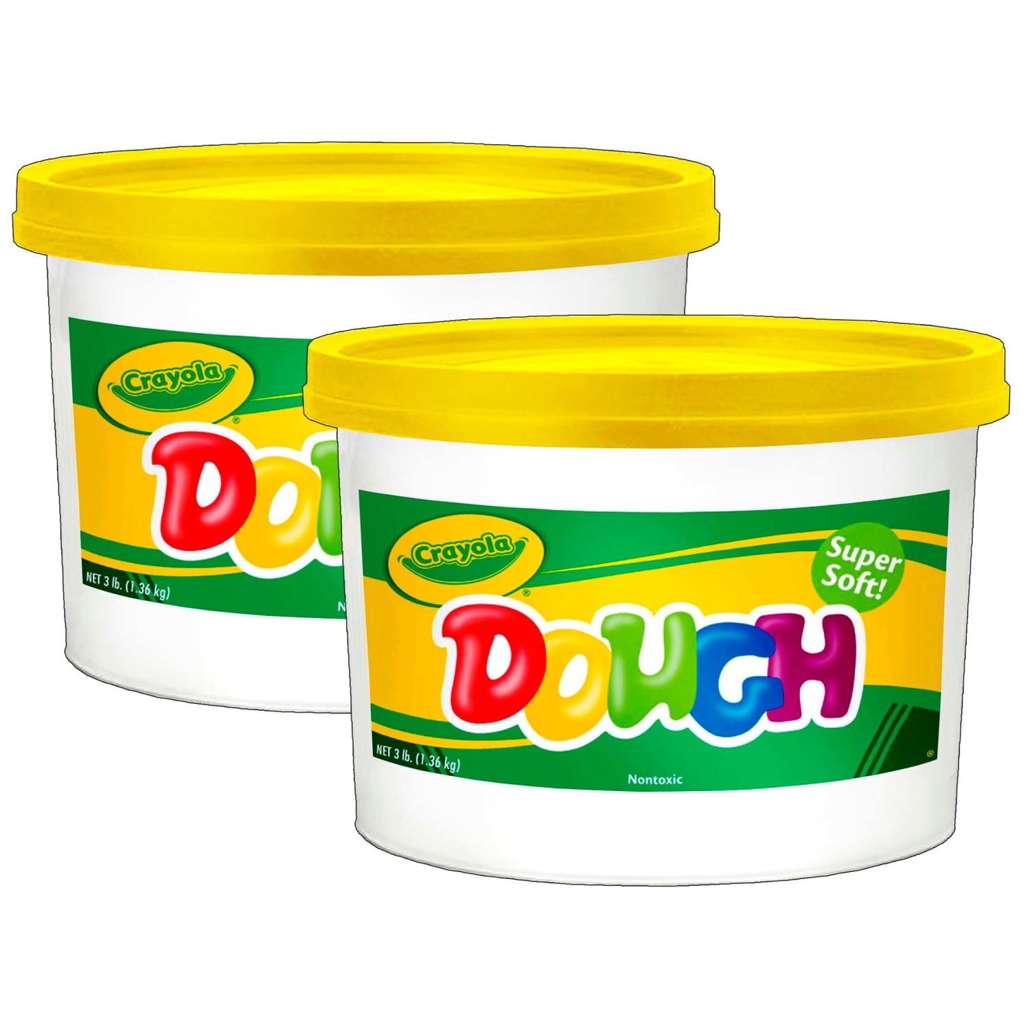 Crayola Super Soft Modeling Dough, Yellow, 3 lbs. Bucket, Pack Of 2