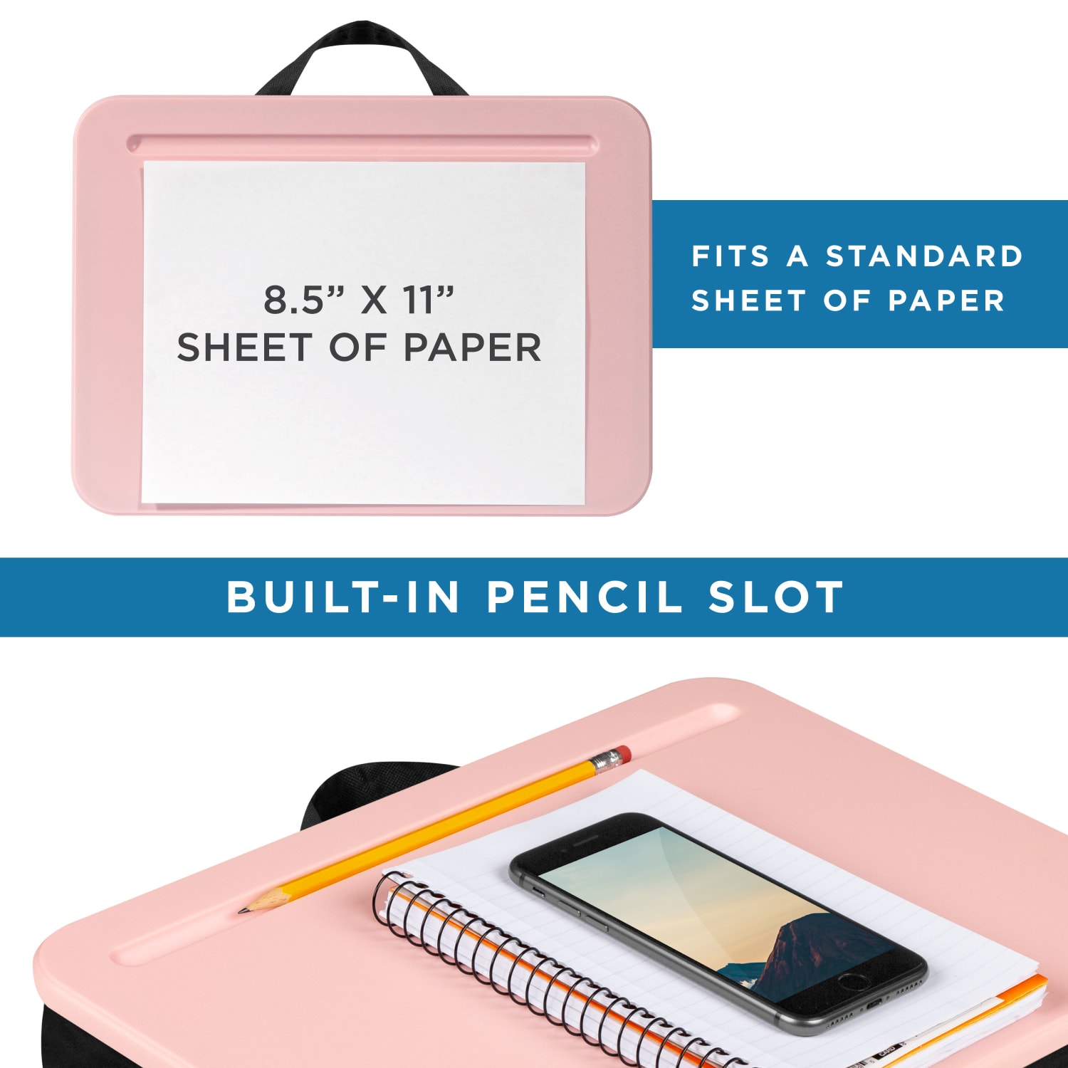 LapGear Compact Lap Desk, Rose Quartz, Pack of 12 Desks - Image 6