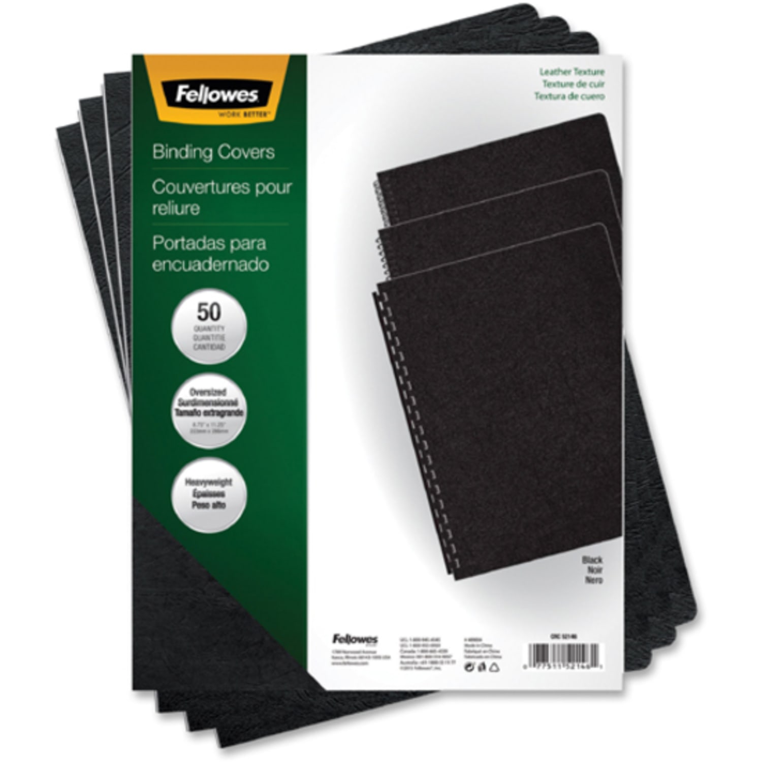 Fellowes ExecutivePresentation Covers, 11.3in x 8.8in x 0.1in, Black, Pack Of 50 - Image 5
