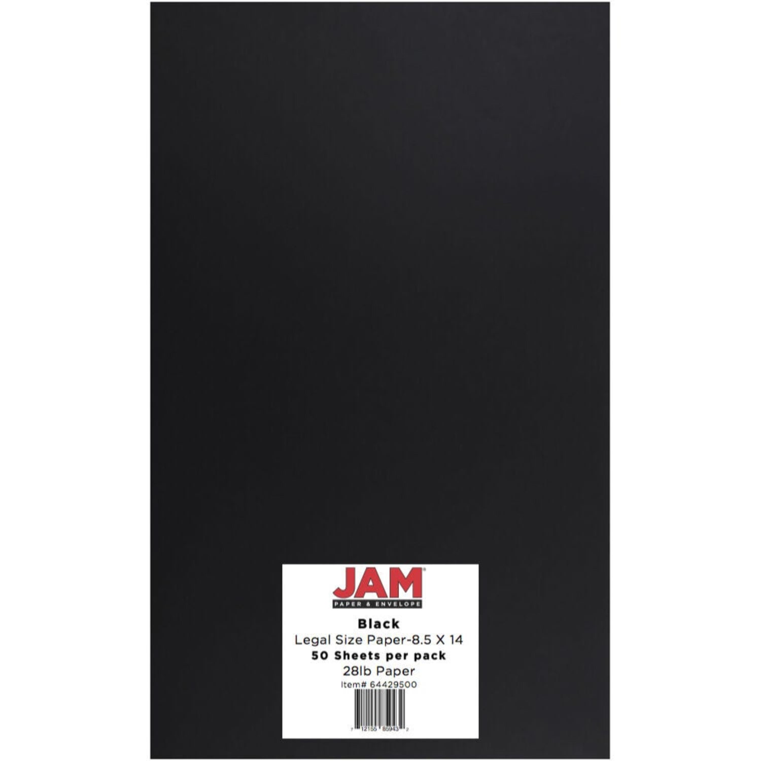 JAM Paper Legal Matte Paper, Black, Legal (8.5in x 14in), 50 Sheets Per Pack, 28 Lb - Image 3