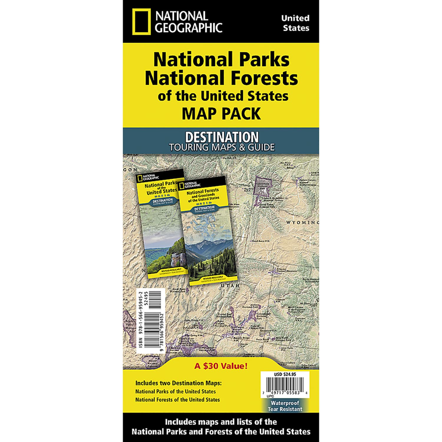 National Geographic National Parks & National Forest Of the US Map Pack Bundle