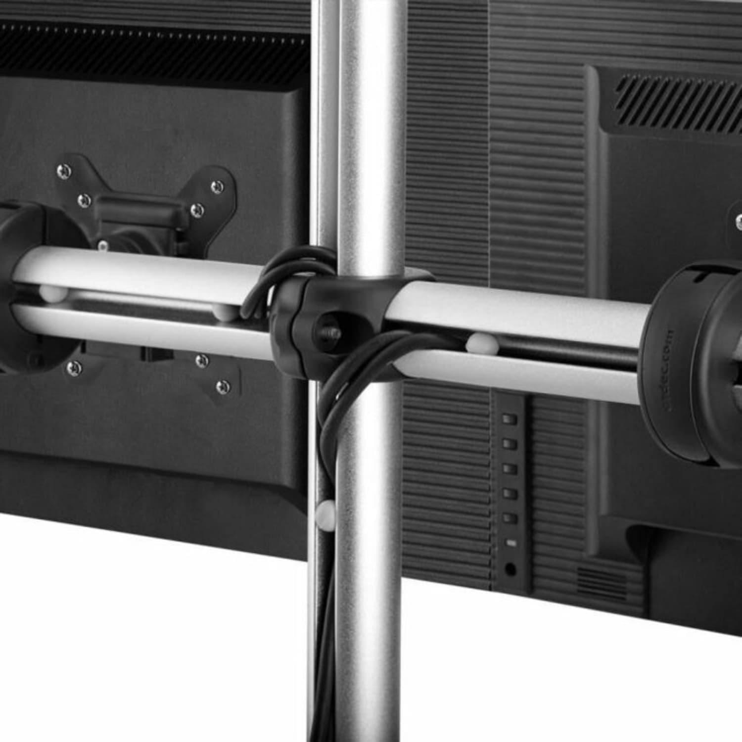 Atdec Visidec Dual-monitor Freestanding Quick-Release Horizontal Desk Stand, Silver Black - Image 6