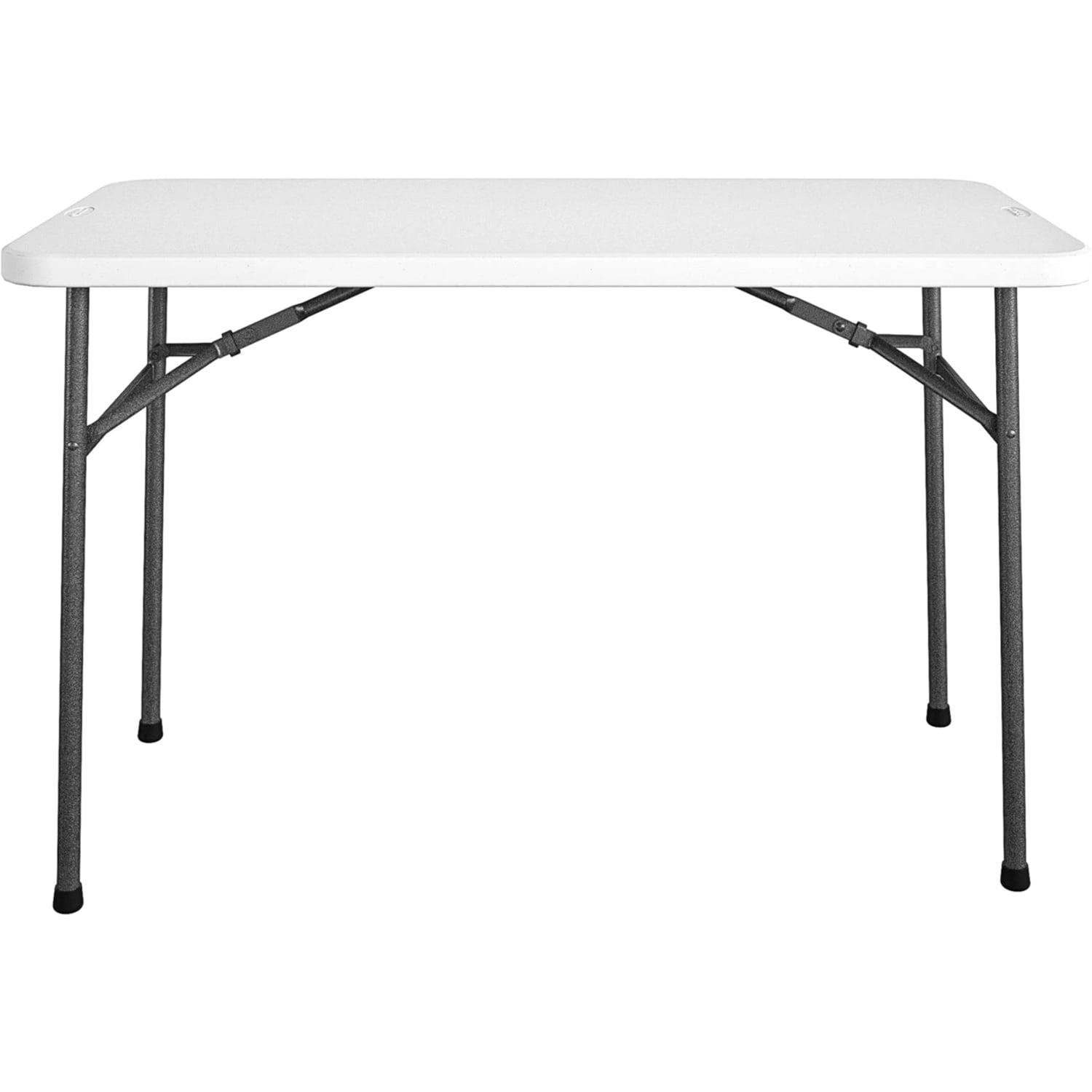 Cosco Straight Folding Utility Table - Rectangle Top - Four Leg Base - 4 Legs - 200 lb Capacity - 48in Table Top Width x 24in Table Top Depth - 29.25in Height - White - 1 Each - Image 3