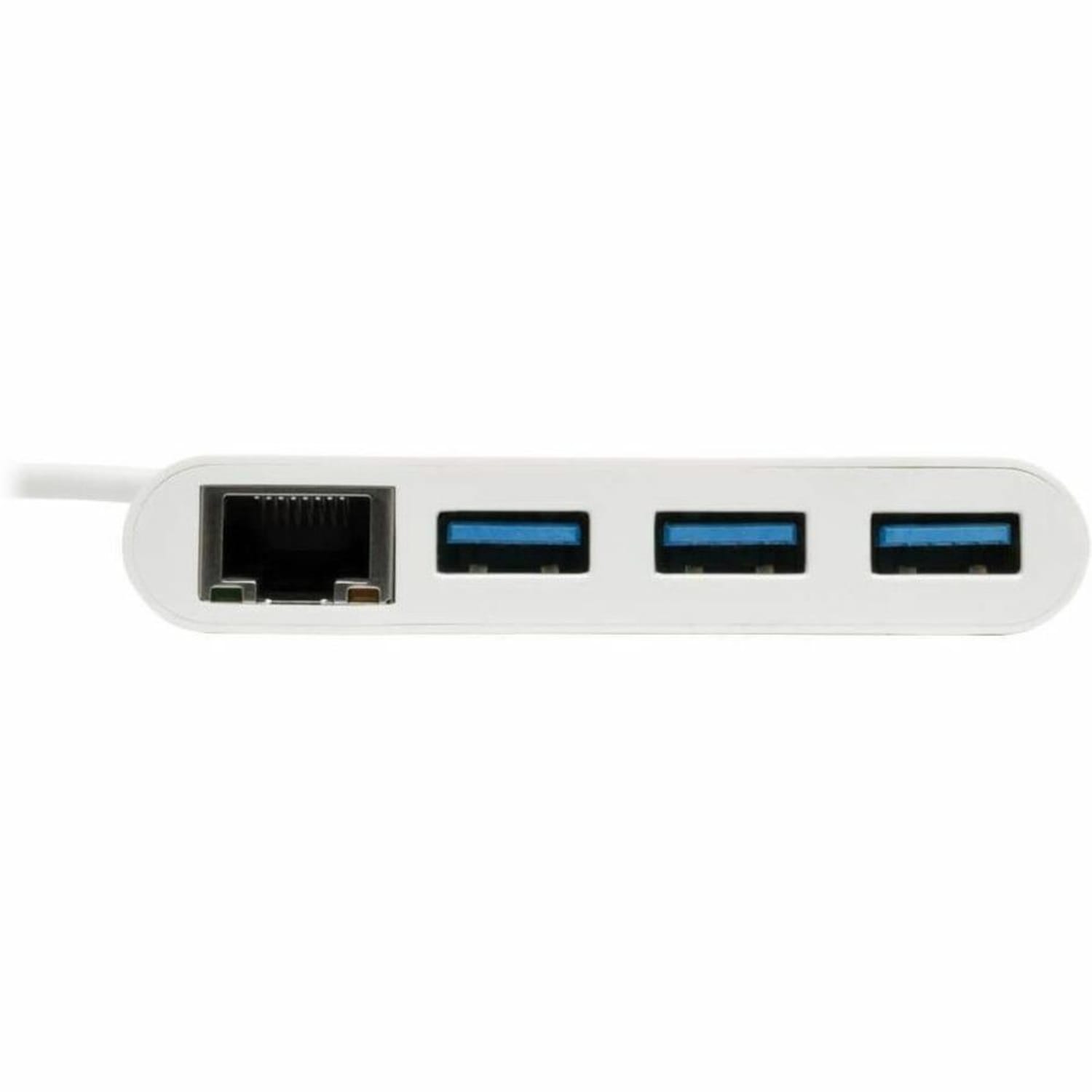 Eaton Tripp Lite series 3-Port USB-C to USB-A Hub Portable w/ Gigabit Ethernet Port RJ45 - Hub - 3 x USB 3.1 - desktop - Image 4